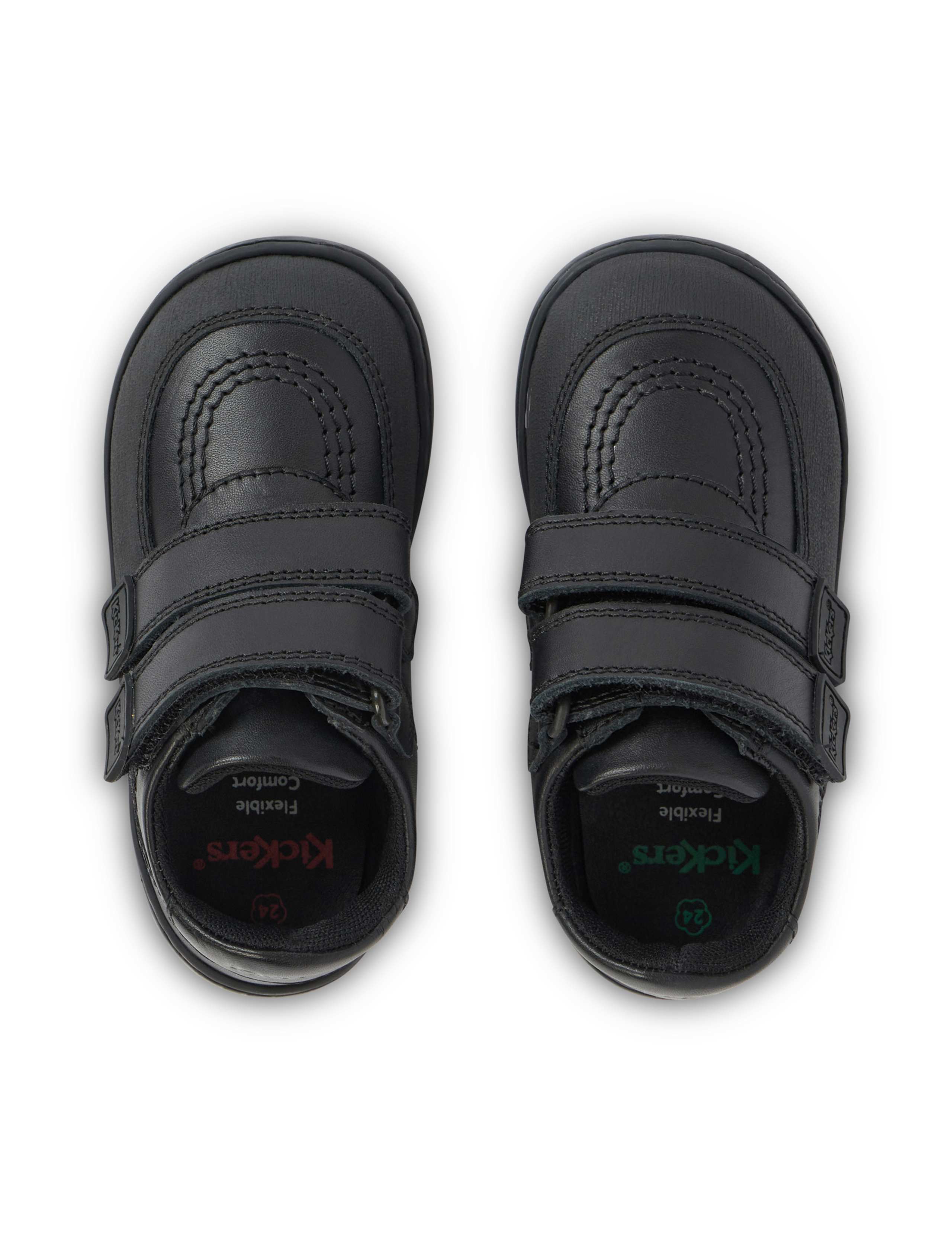 Kids' Leather Riptape School Shoes (7 Small - 12 Small) 4 of 6