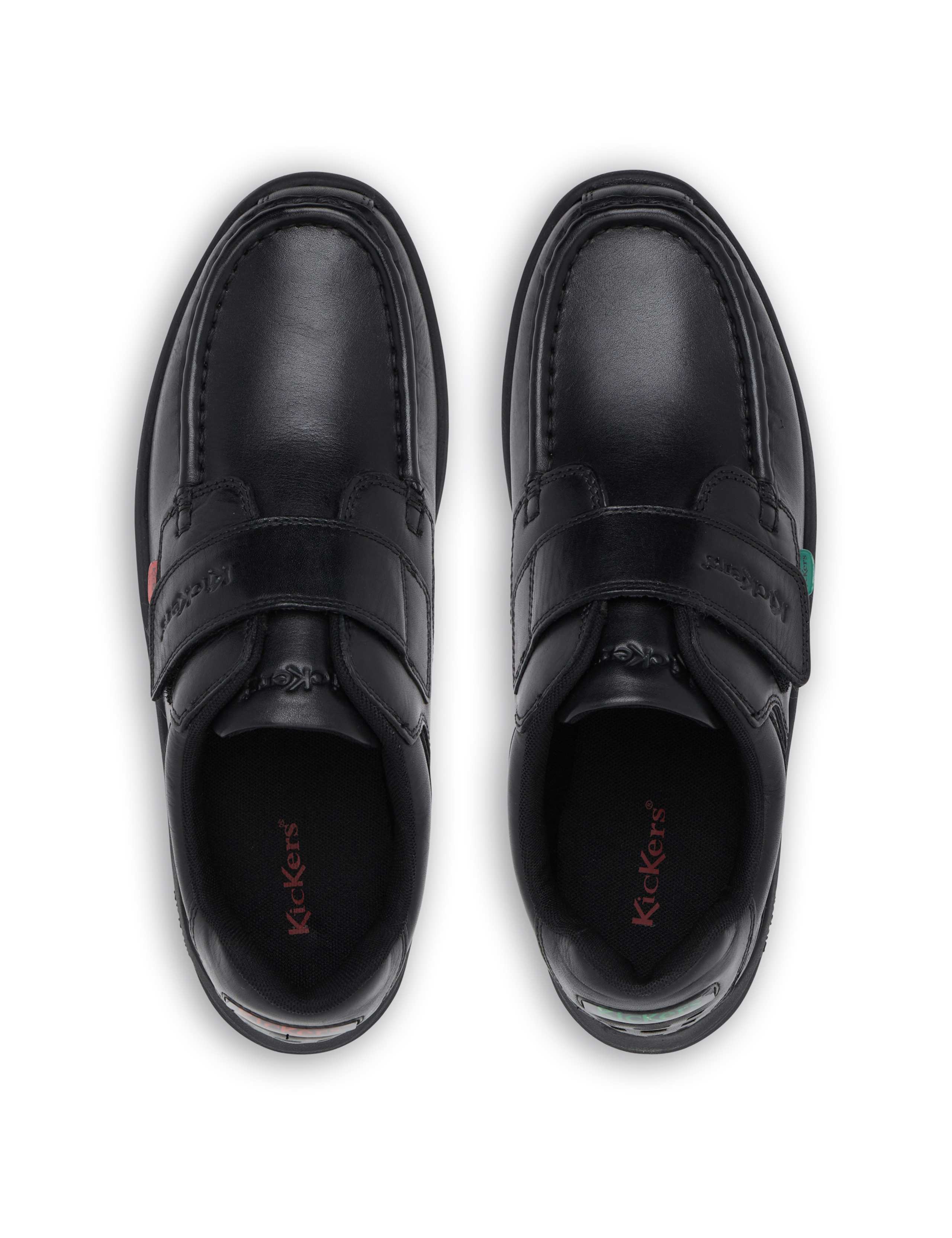 Kids' Leather Riptape School Shoes (3 Large - 6 Large) 4 of 6