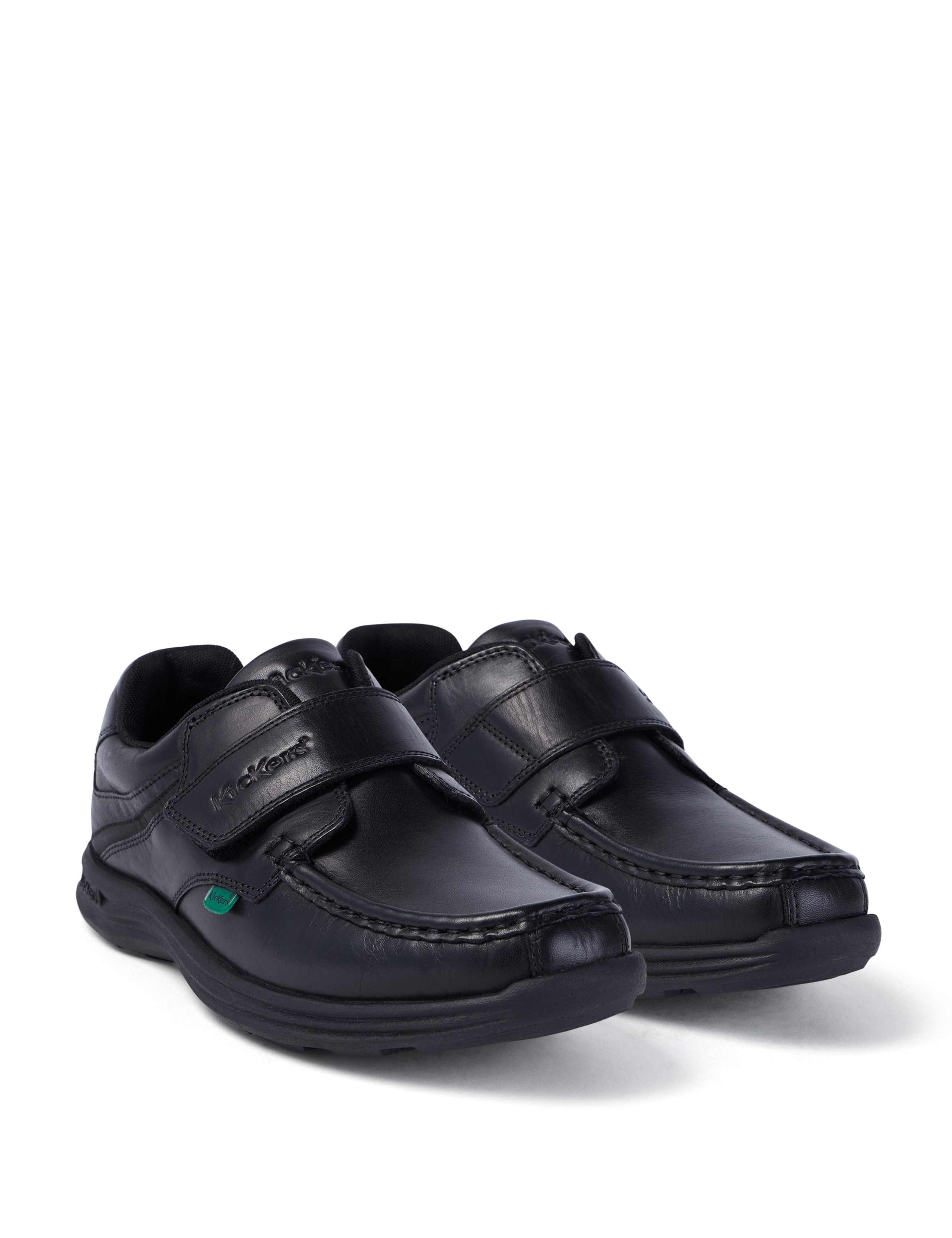 Kids' Leather Riptape School Shoes (3 Large - 6 Large) 2 of 6