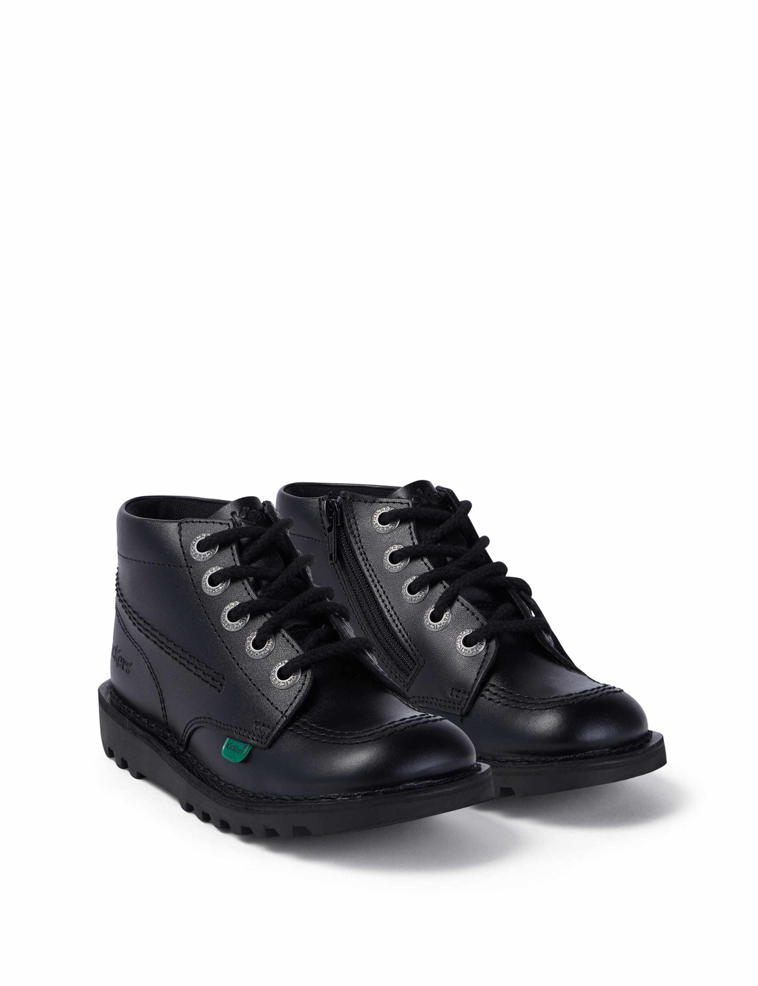 Kids' Leather Zip School Ankle Boots (12½ Small - 2½ Large) 2 of 6