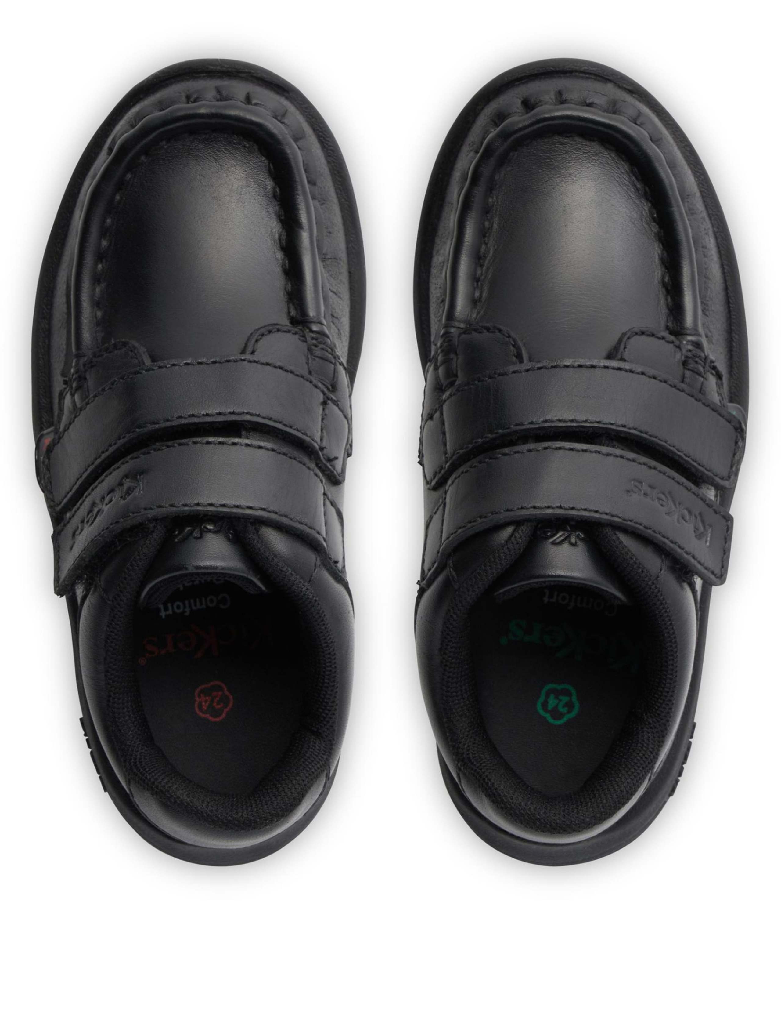 Kids' Leather Riptape School Shoes (7 Small - 12 Small) 5 of 5
