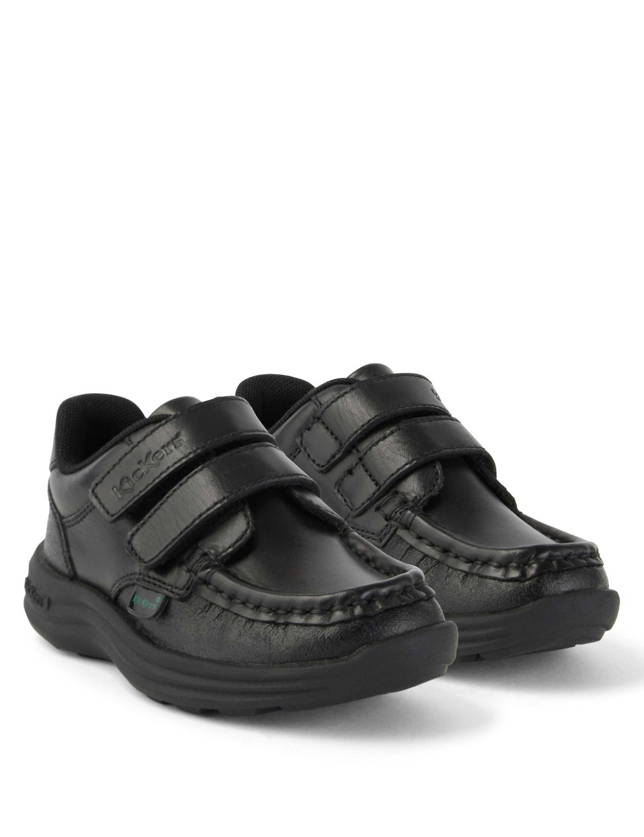 Kids' Leather Riptape School Shoes (7 Small - 12 Small) 2 of 5
