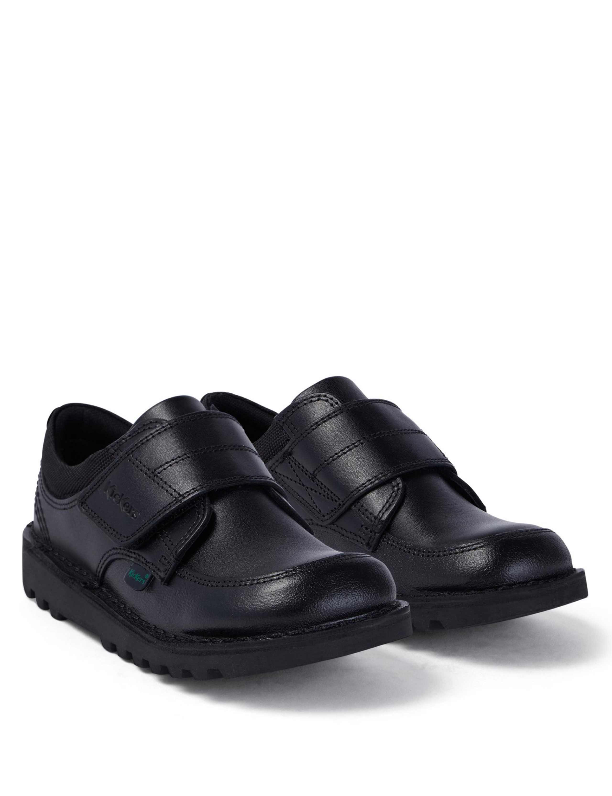 Kids' Leather Riptape School Shoes 2 of 5