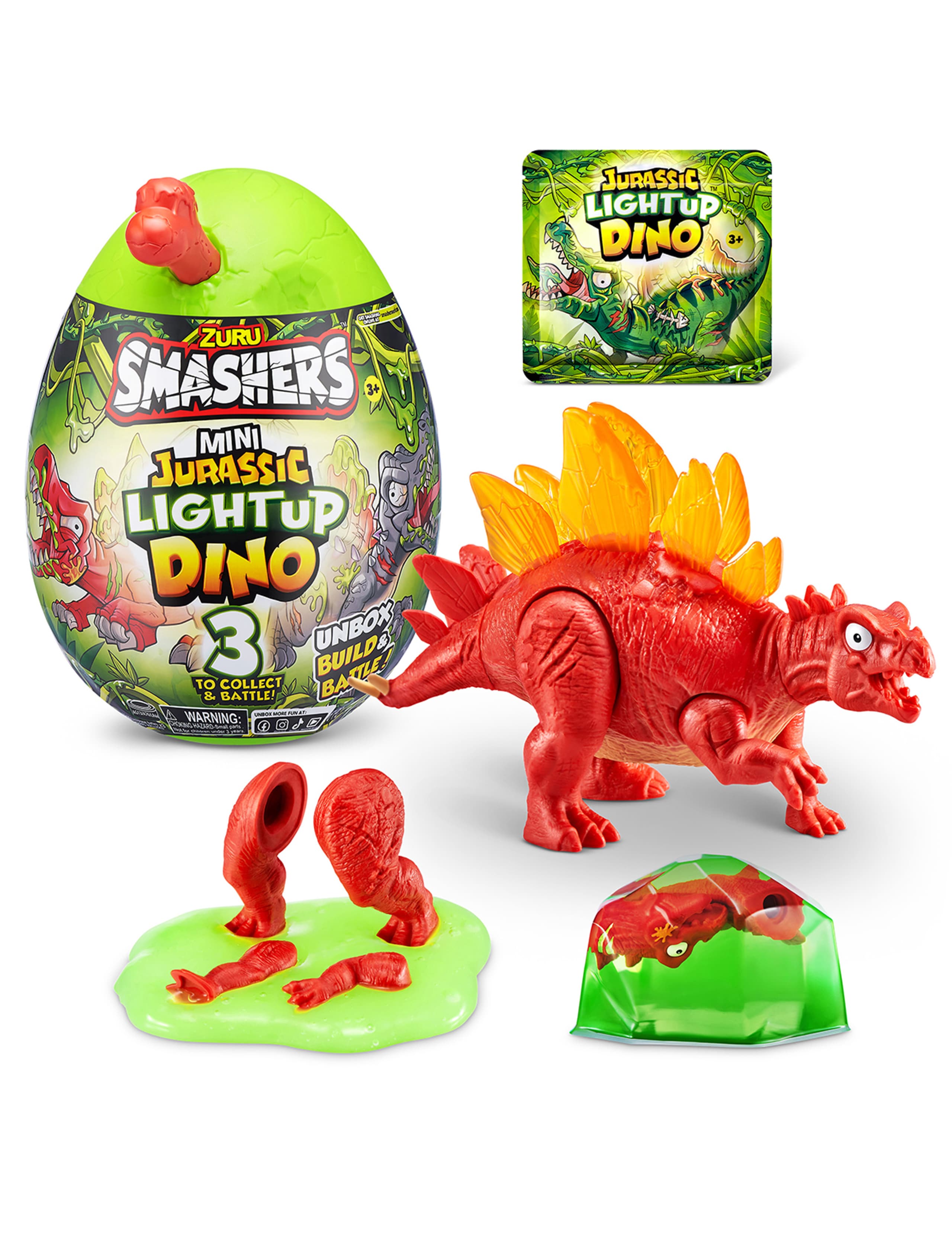Smashers Mini Jurassic Light Up Dino Egg (3-6 Yrs) 2 of 6