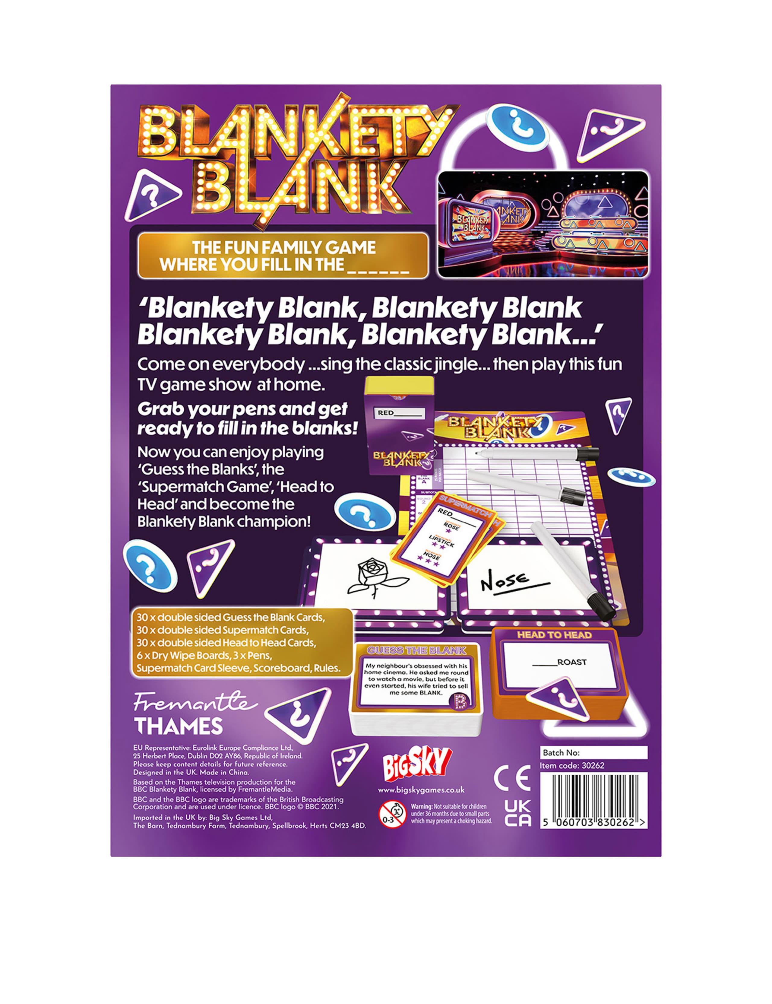 Blankety Blank Game (8+ Yrs) 2 of 2