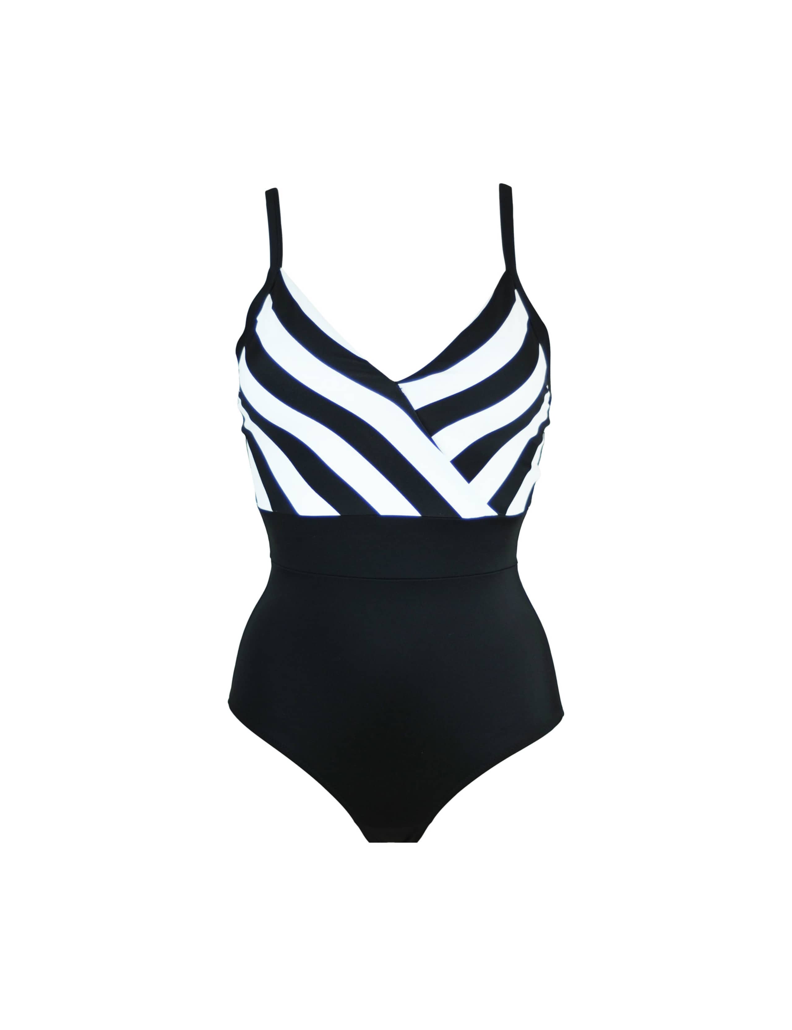 High Line Striped V-Neck Swimsuit 2 of 6