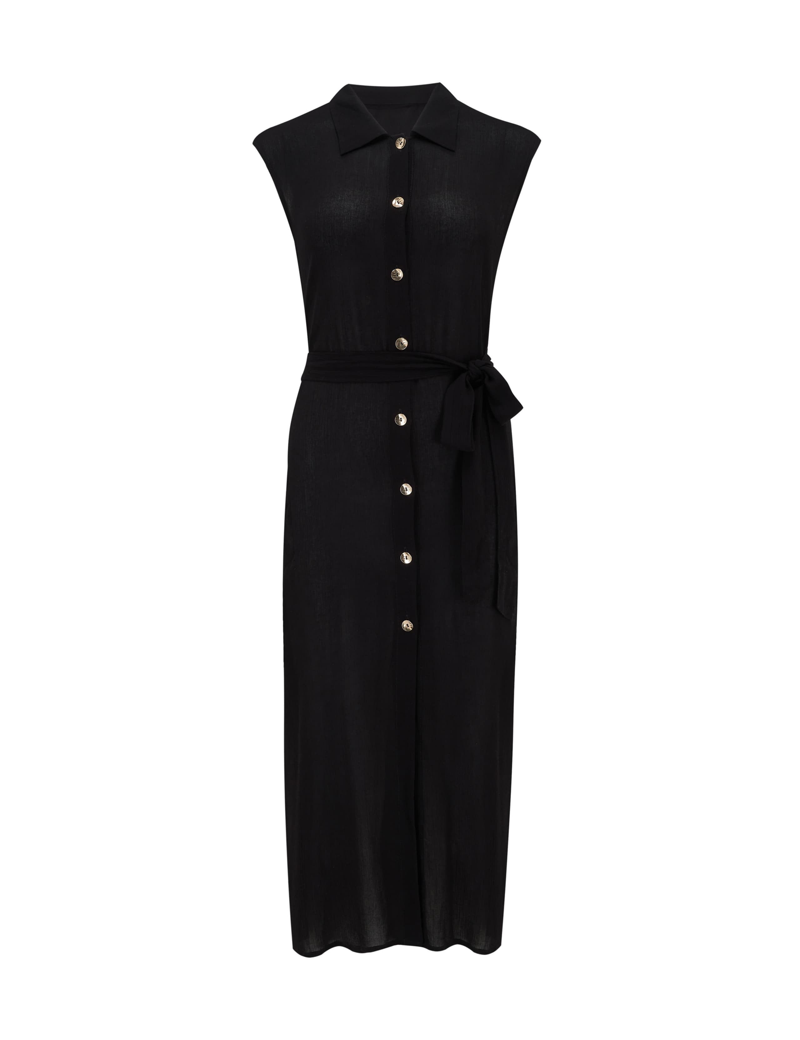 Tie Waist Button Through Maxi Beach Dress 2 of 5