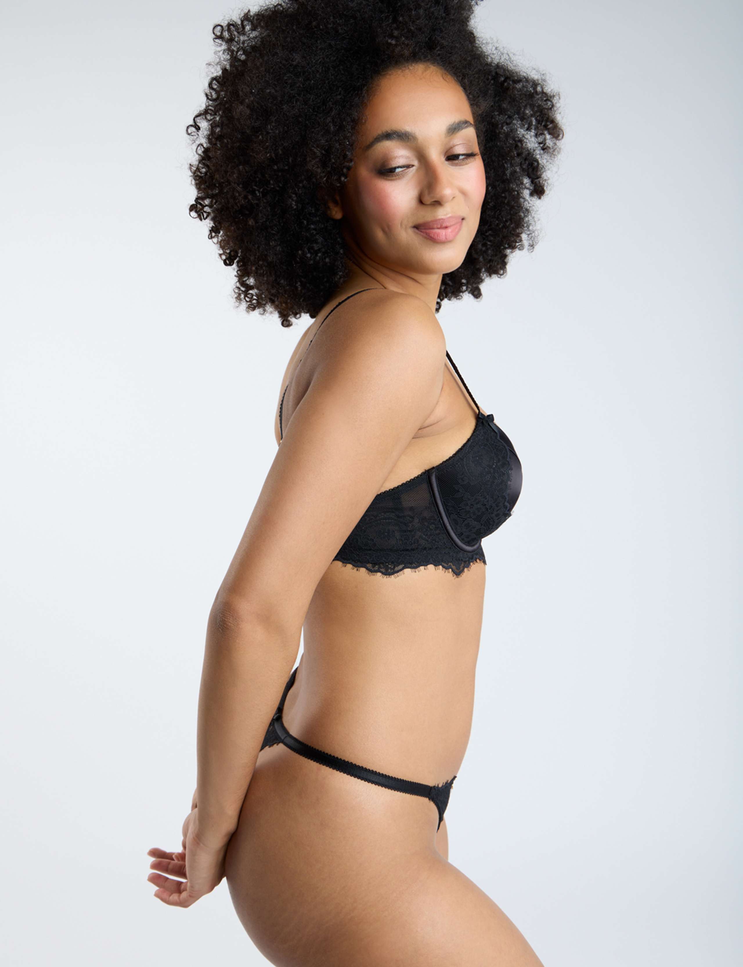 Betsy Pleated Lace Trim Wired Bra (B-F) 3 of 5