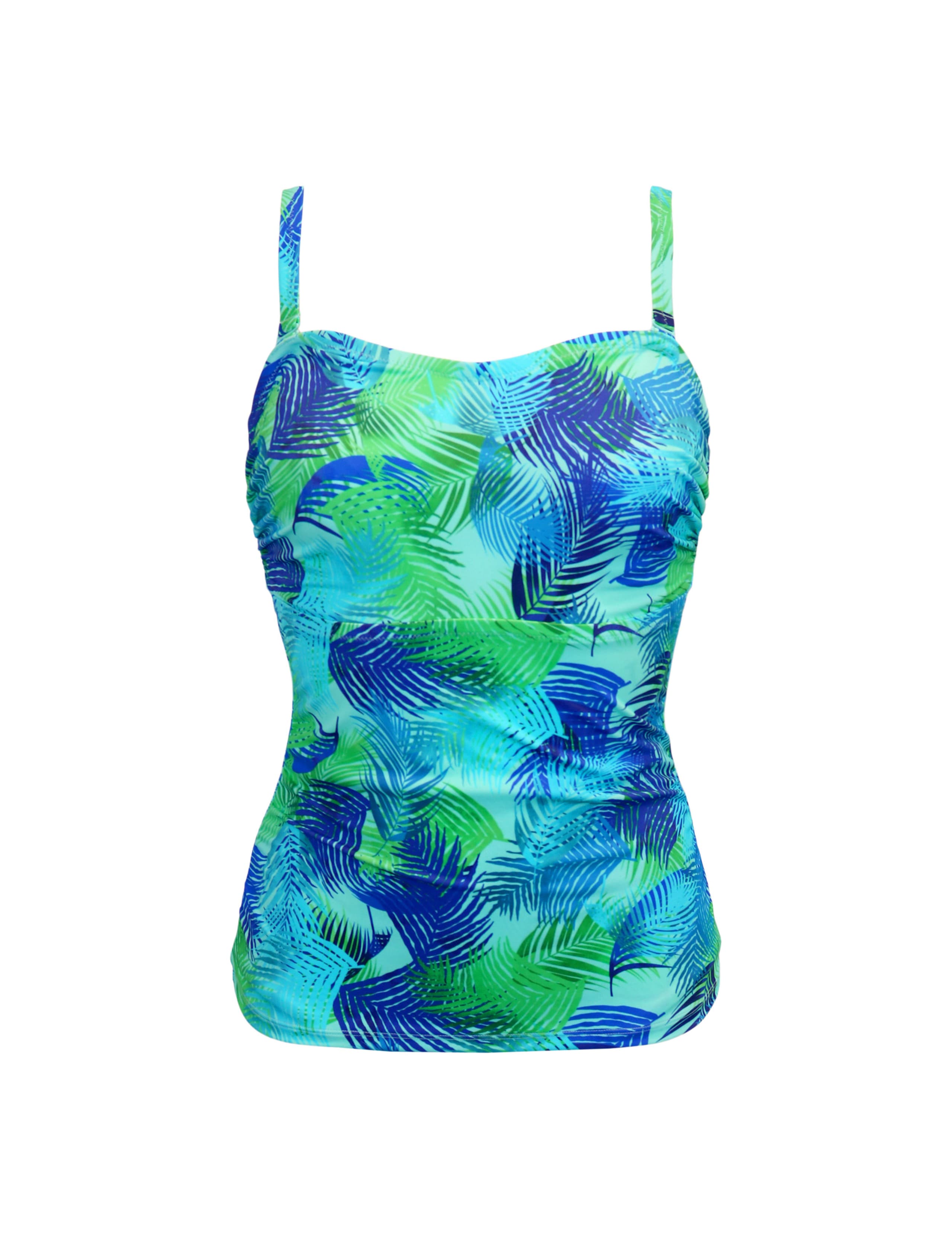 Aruba Printed Wired Bandeau Tankini Top 2 of 5