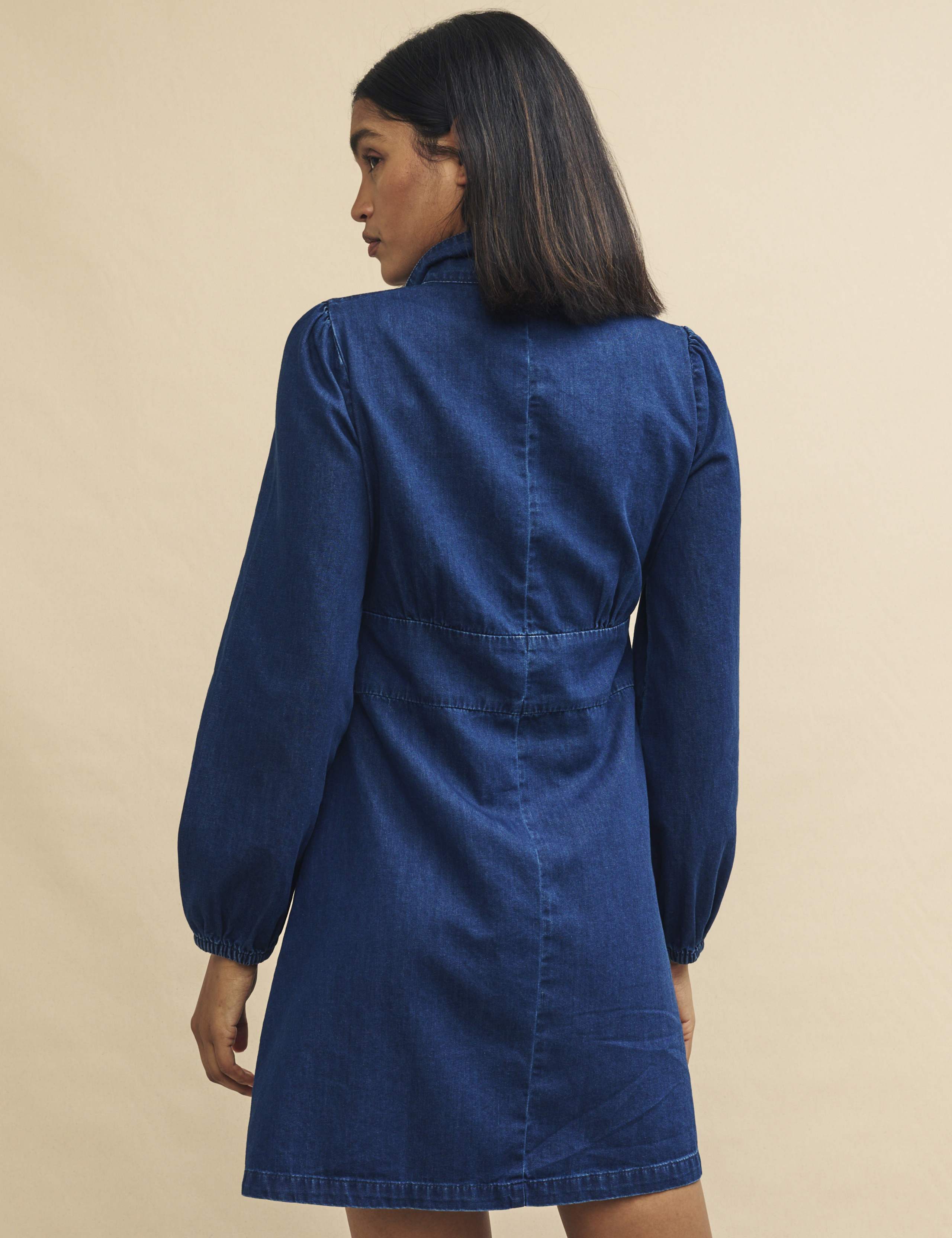 Denim Midi Tea Dress 3 of 5