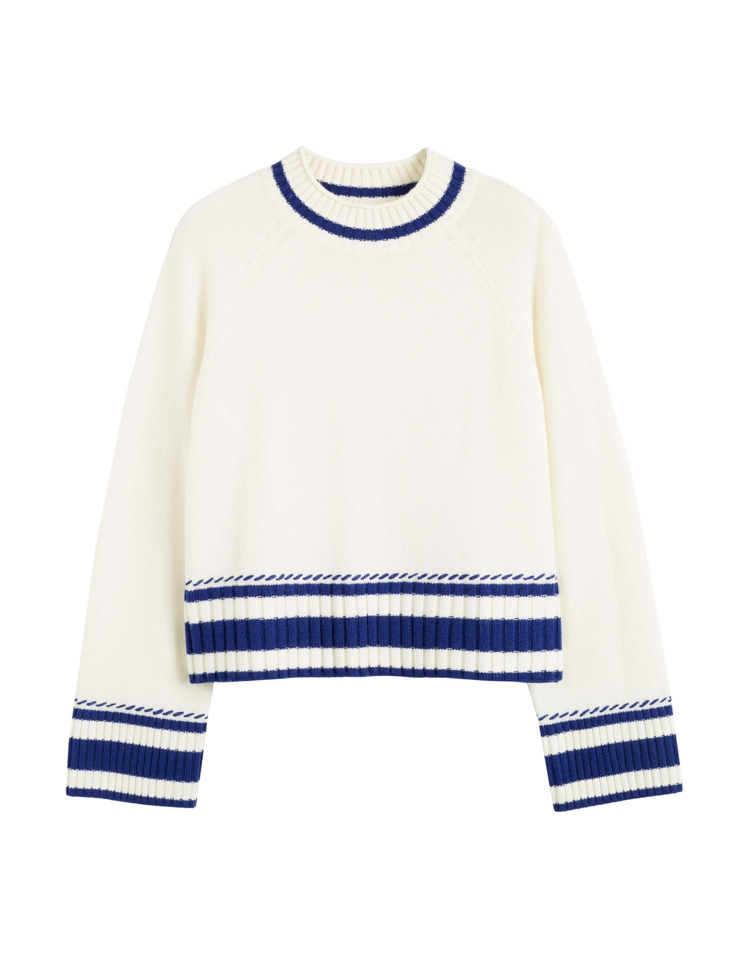 Cashmere Rich Striped Crew Neck Jumper 2 of 2