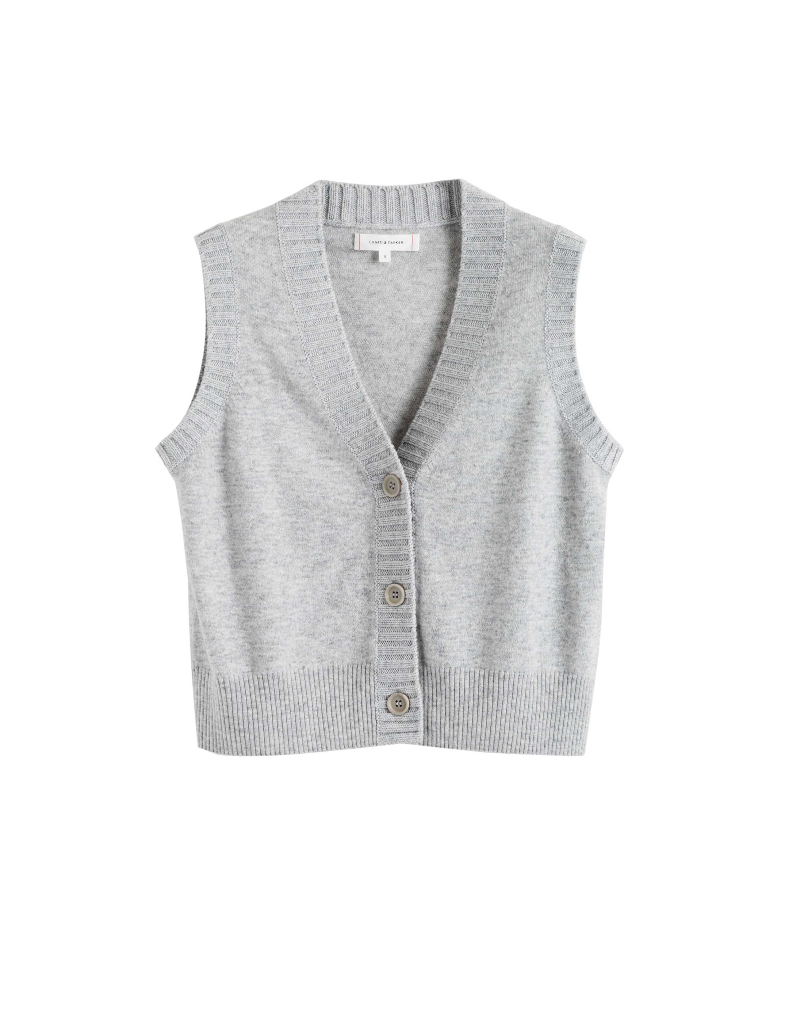 Wool Rich Knitted Waistcoat with Cashmere 2 of 3