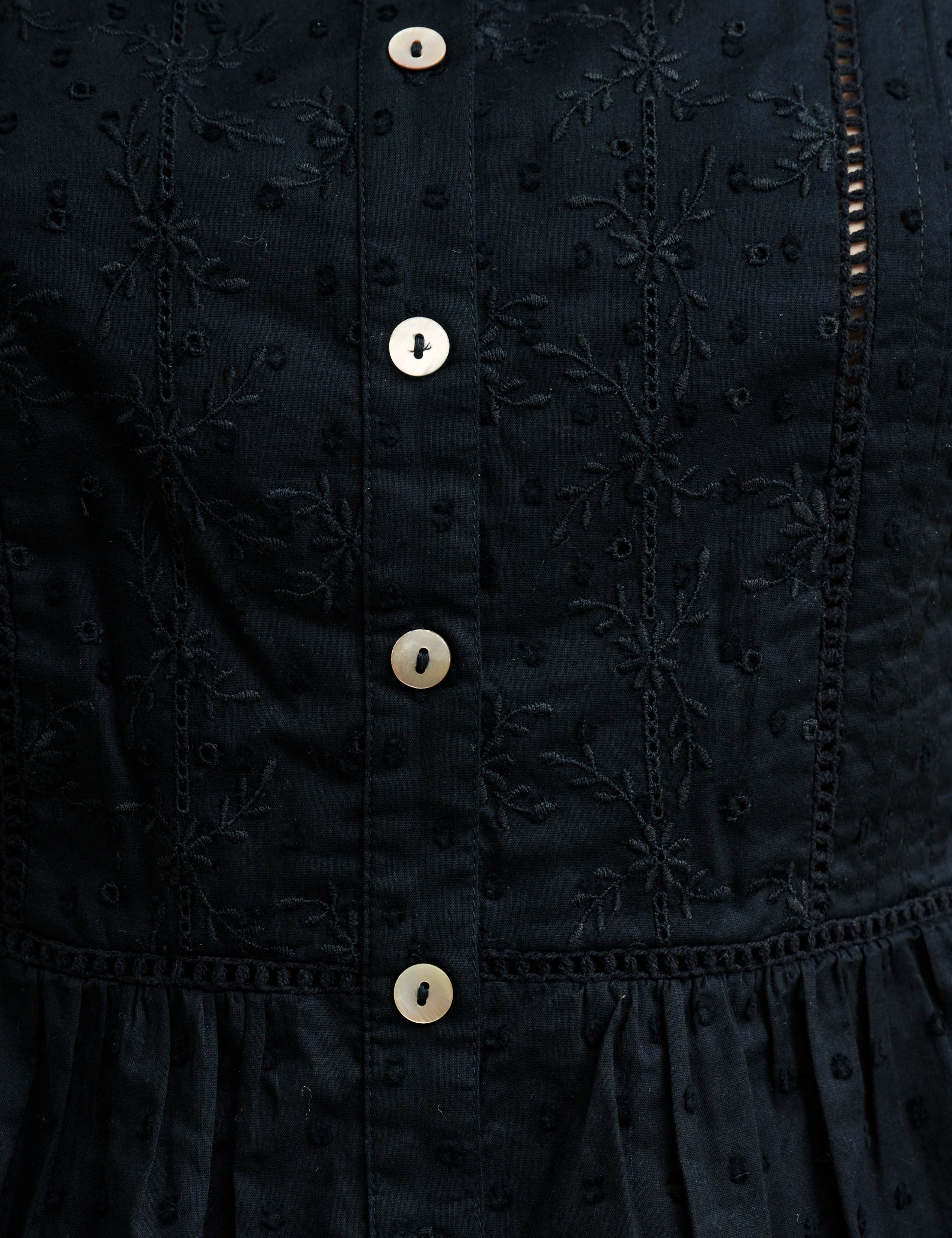 Claribel Embroidered Puff Sleeve Top