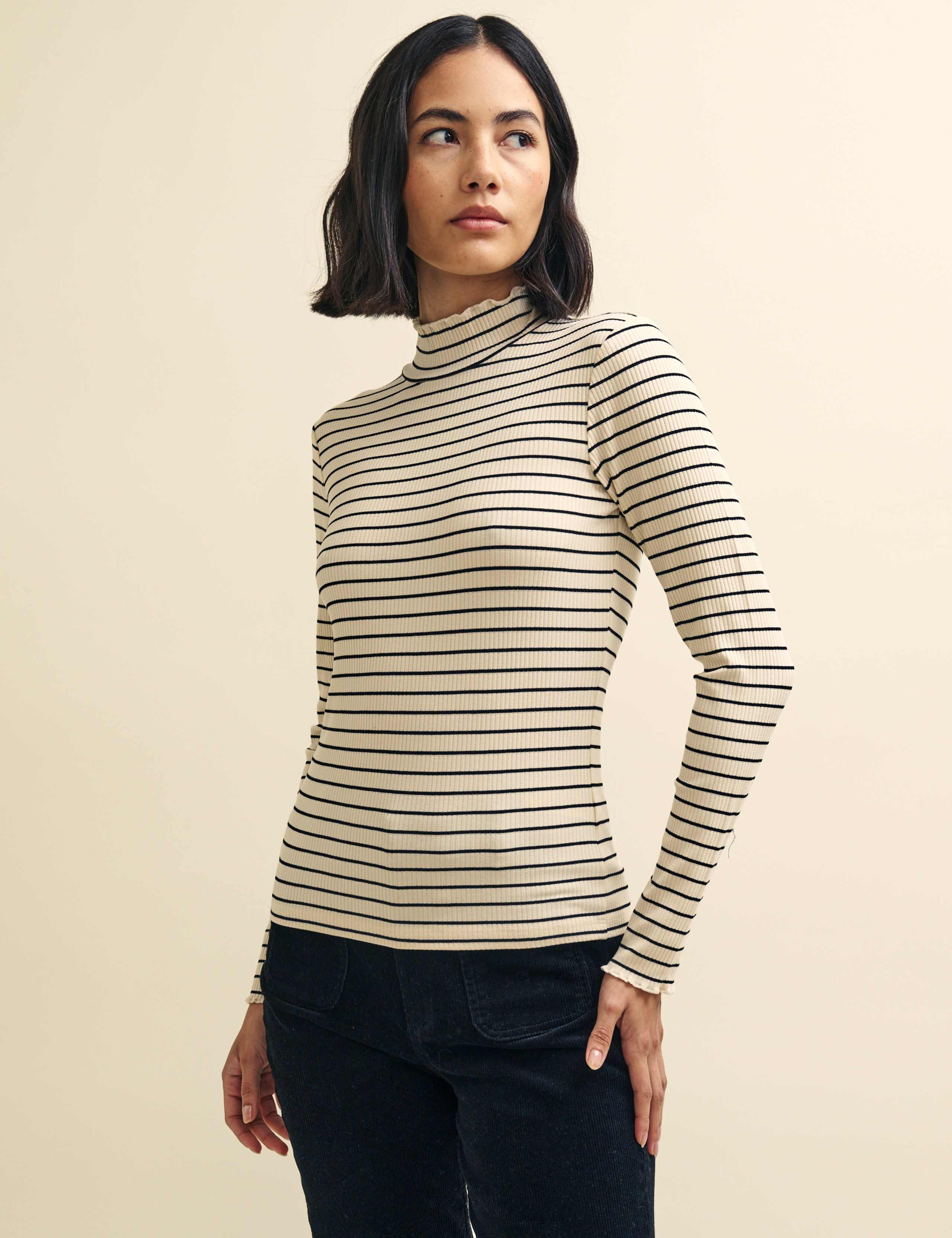 Striped Ribbed Top 1 of 4