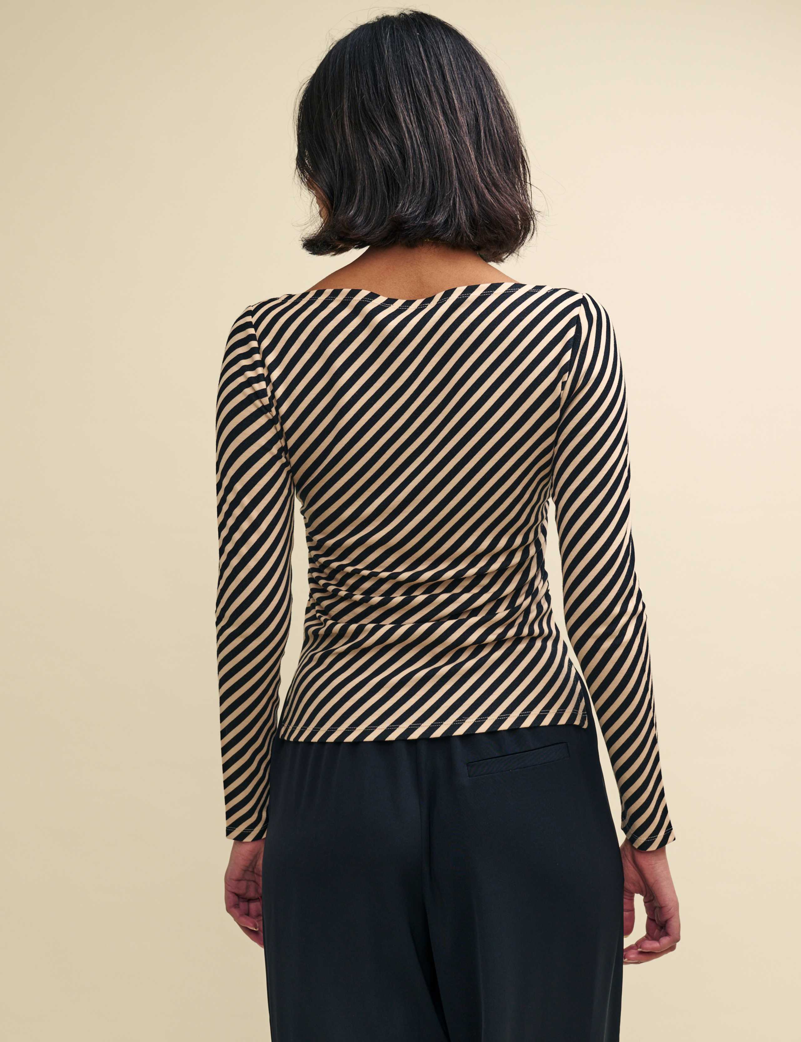 Striped Slash Neck Top 3 of 5