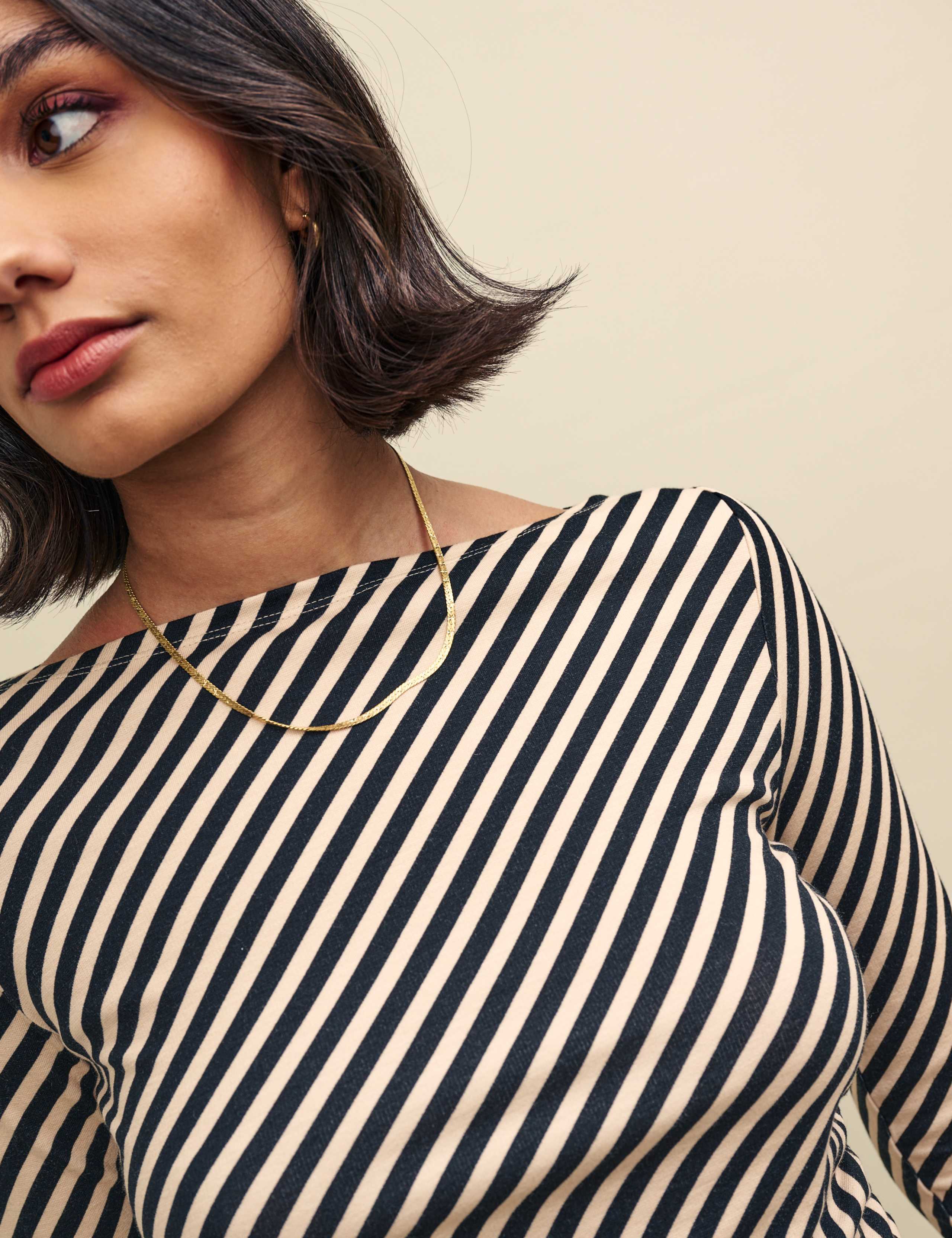 Striped Slash Neck Top 4 of 5
