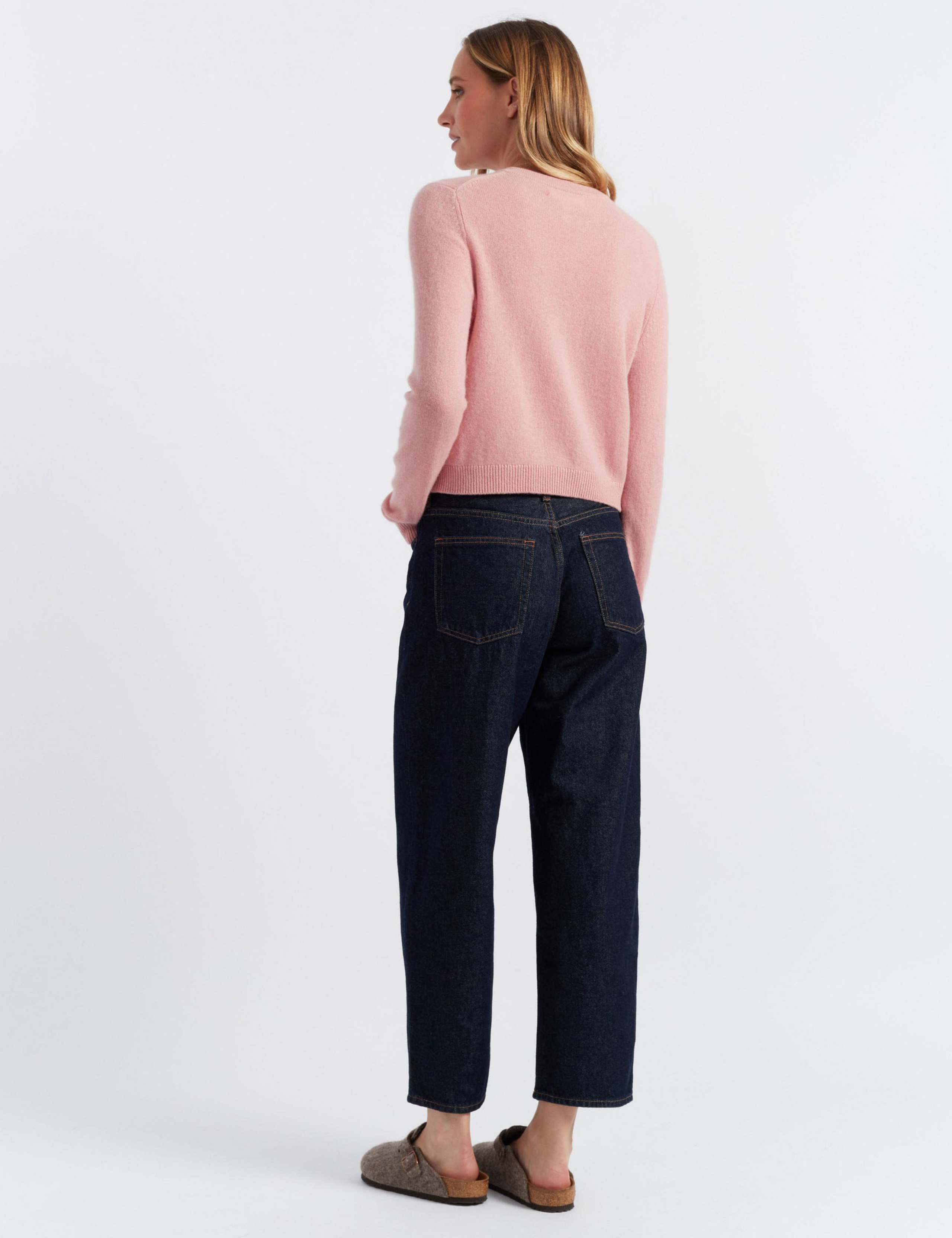 Pure Cashmere Button Front Slim Cropped Cardigan 2 of 2