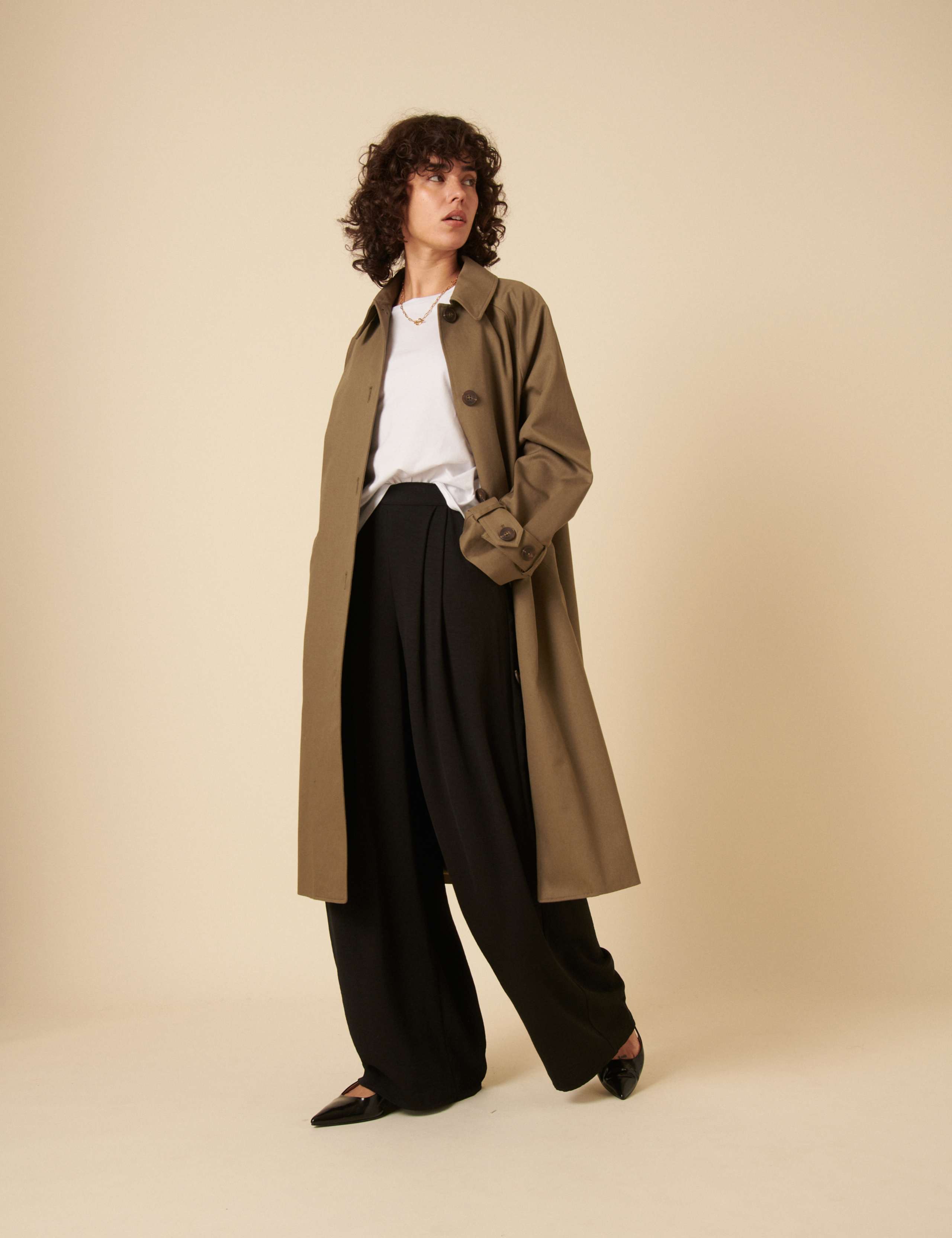Elasticated Waist Relaxed Wide Leg Trousers 5 of 5
