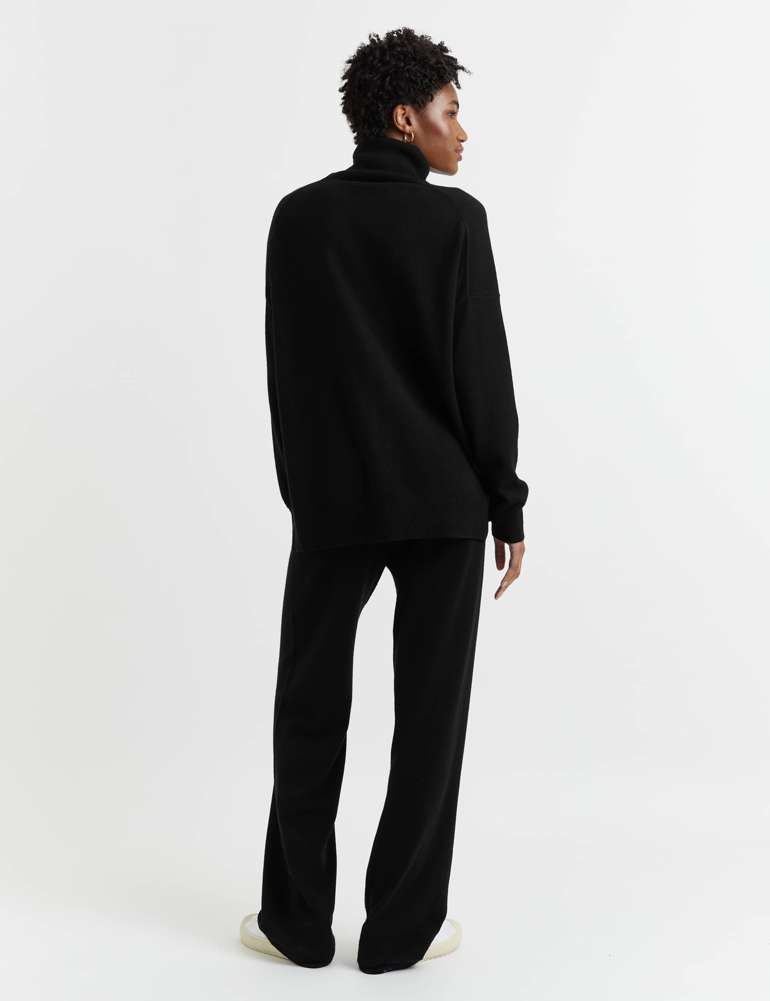 Wool Rich with Cashmere Roll Neck Relaxed Jumper 4 of 4