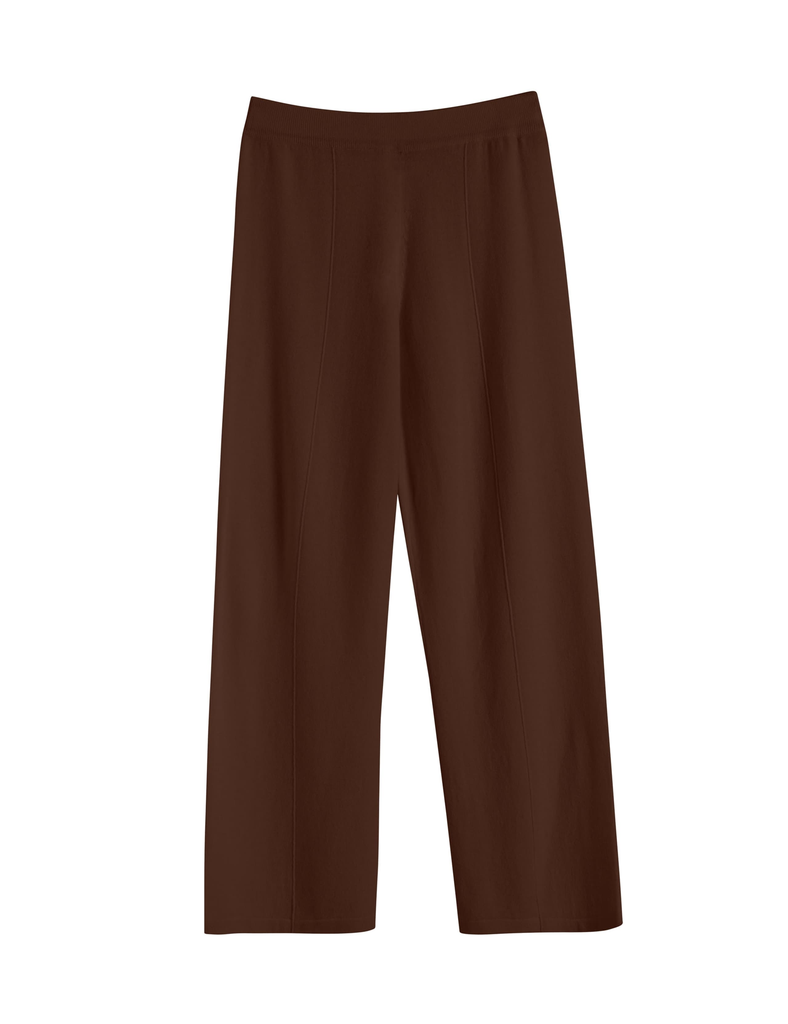 Wool Rich Wide Leg Relaxed Joggers with Cashmere 2 of 3