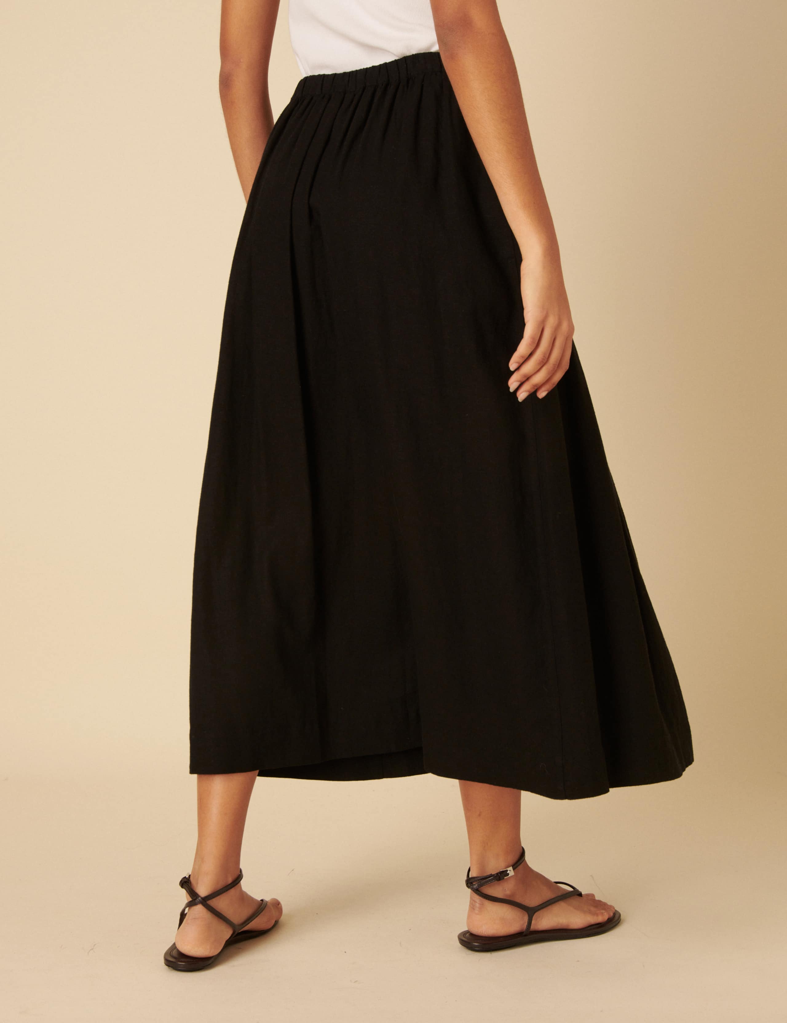Linen Rich Maxi Circle Skirt 3 of 5