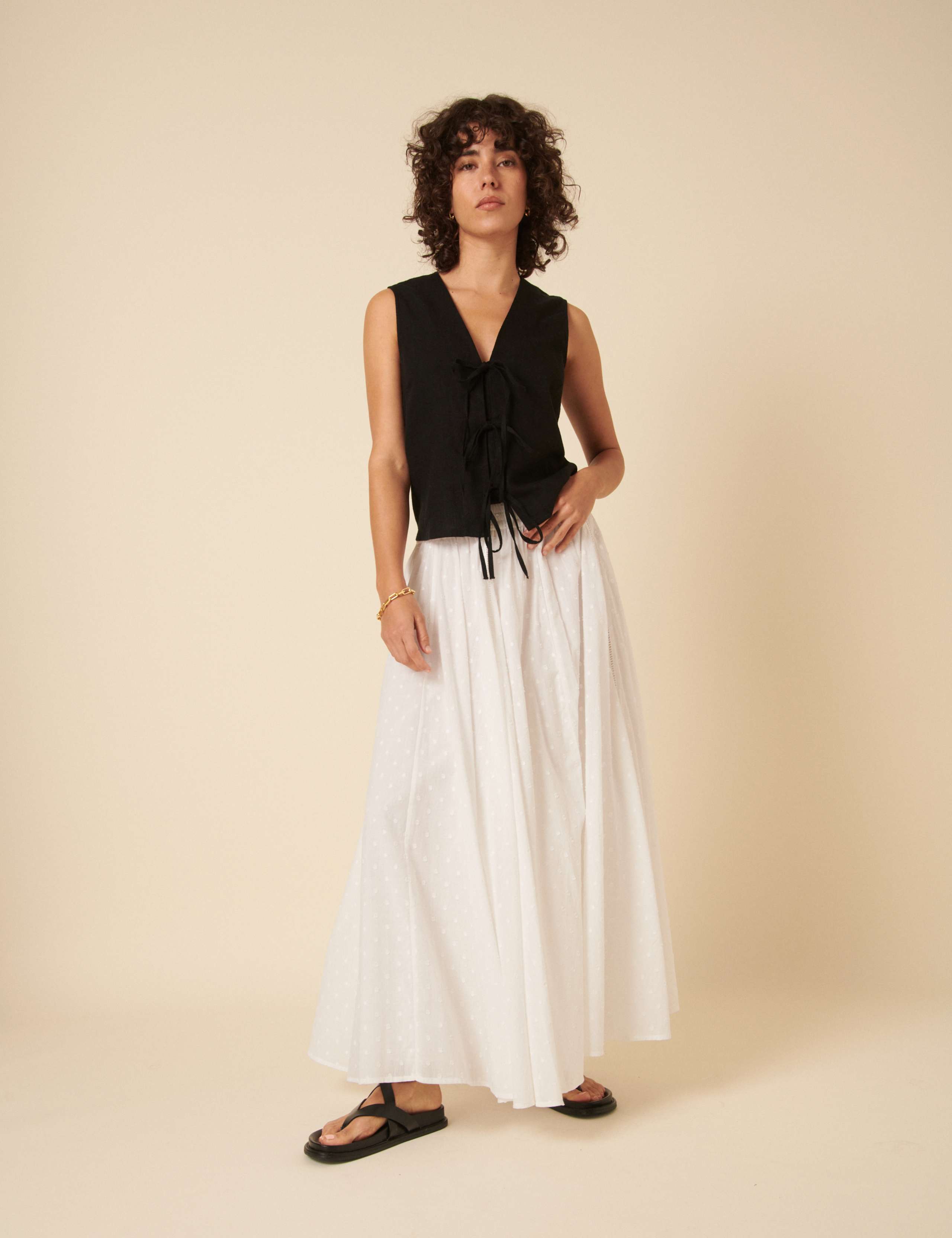 Pure Cotton Embroidered Maxi Circle Skirt 2 of 5