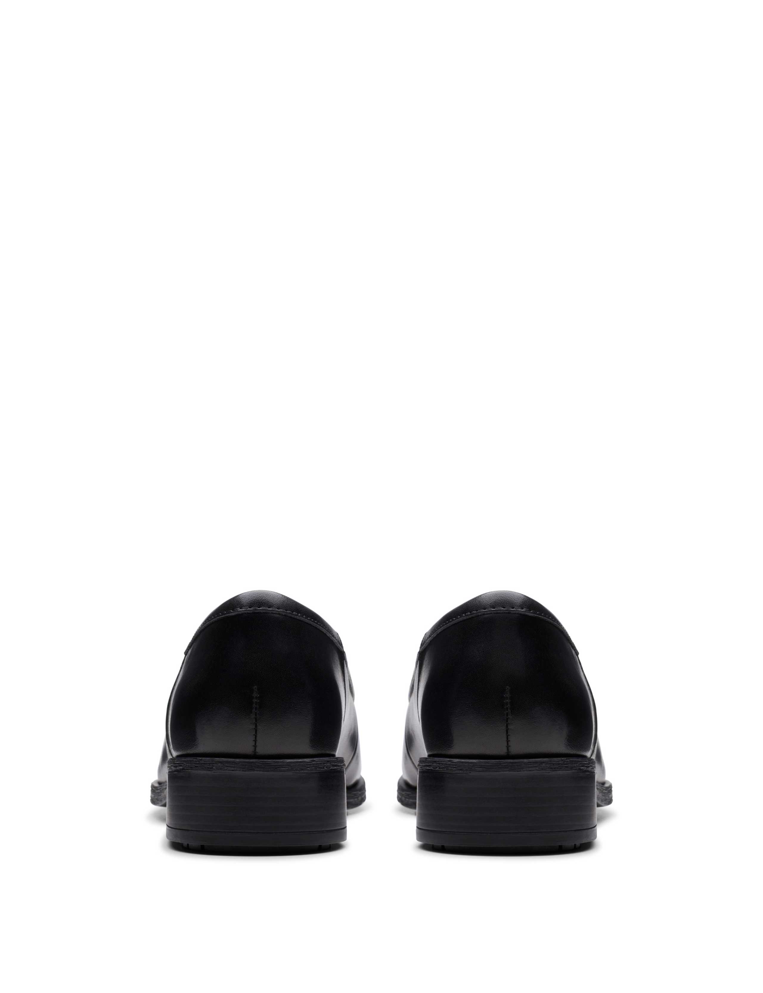 Leather Tassel Block Heel Loafers 6 of 7