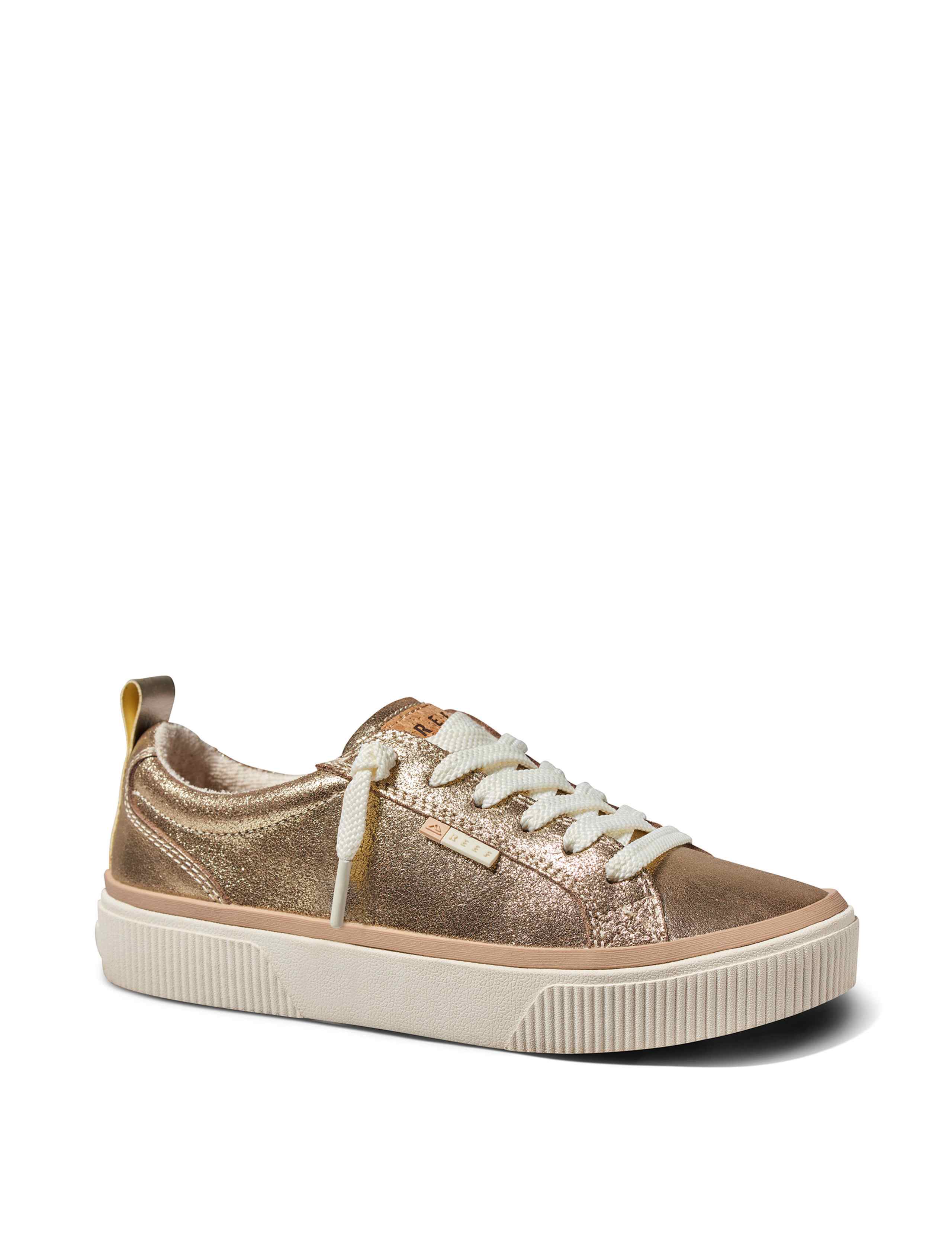 Lay Day Dawn Leather Metallic Trainers 3 of 10