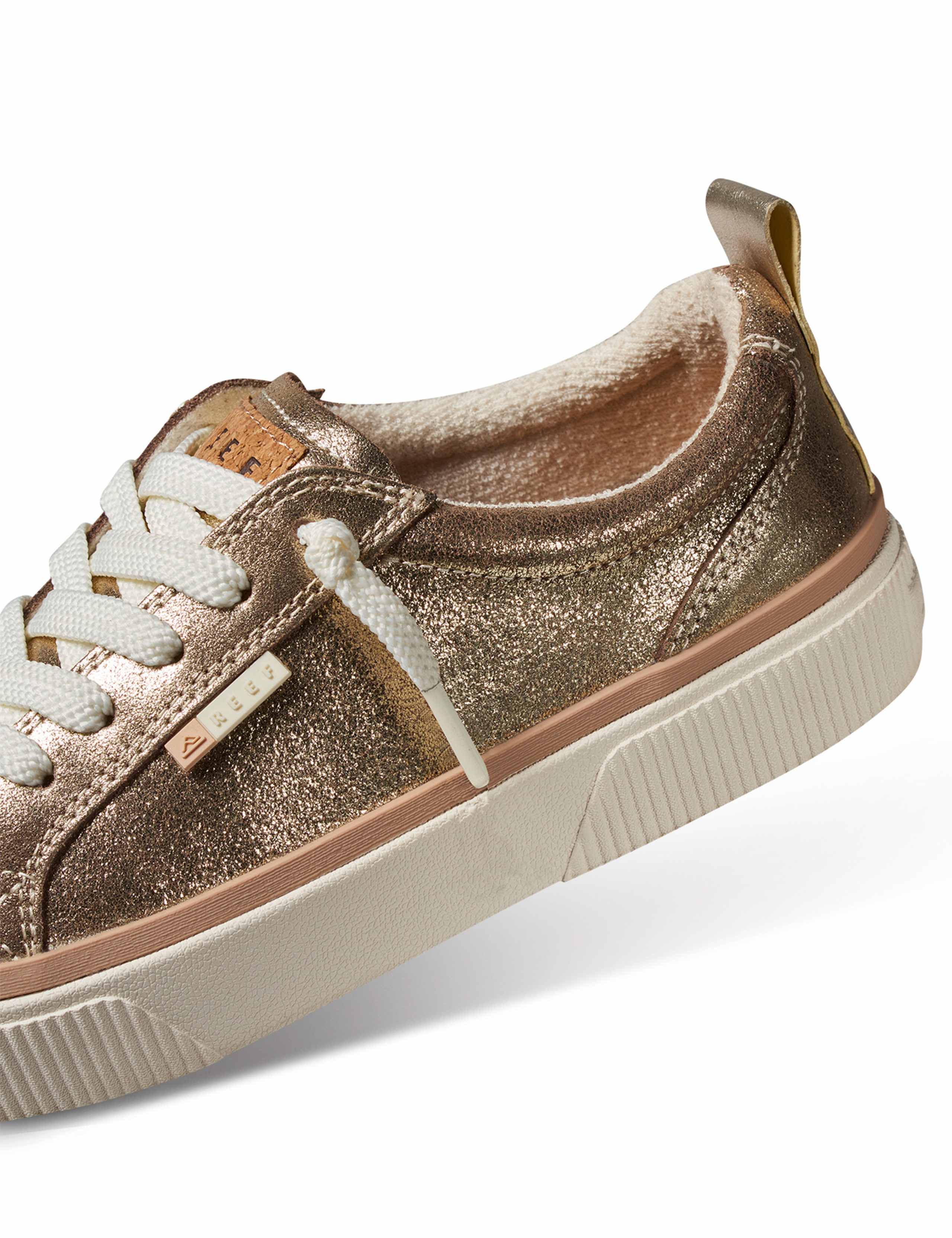 Lay Day Dawn Leather Metallic Trainers 9 of 10