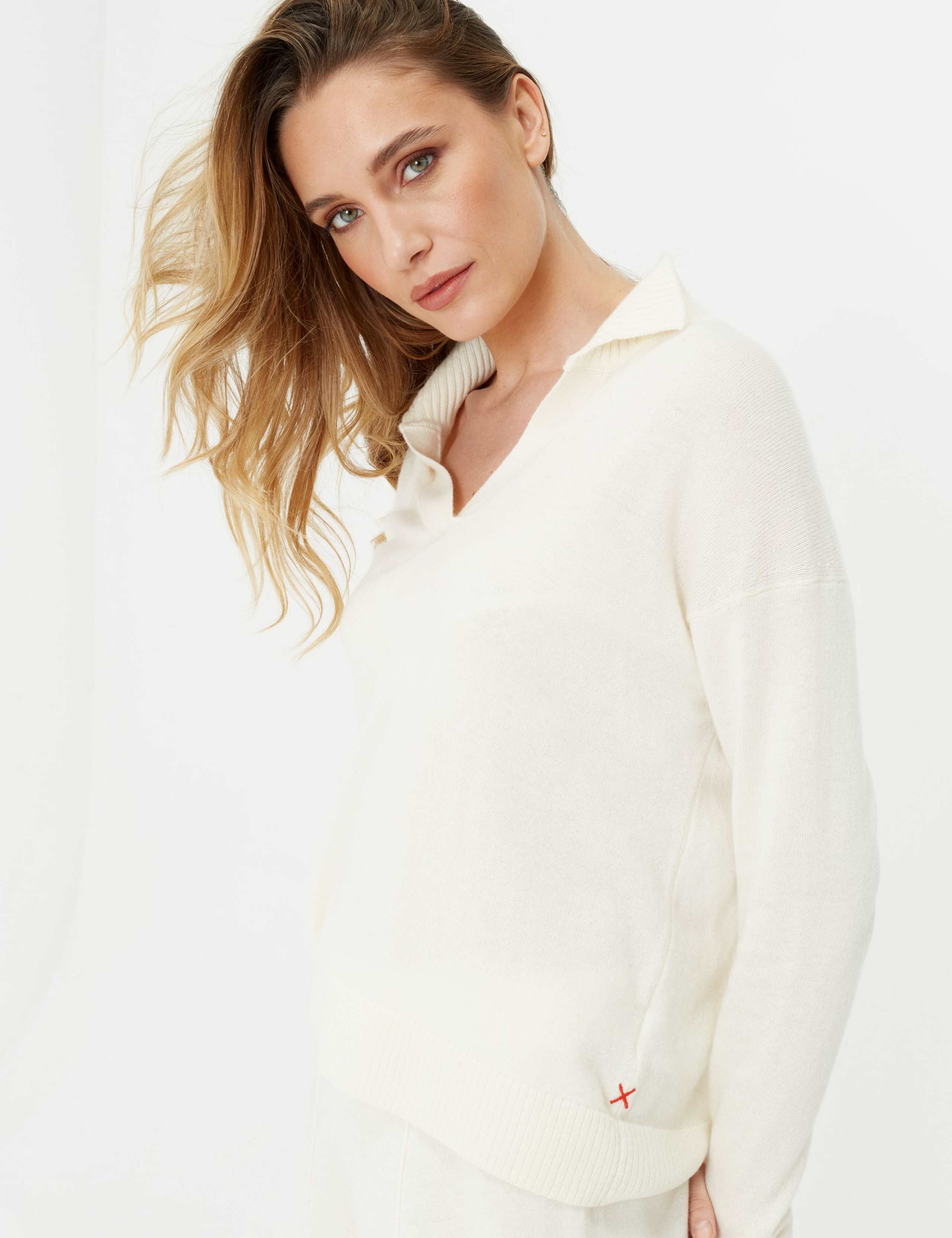 Wool Rich Collared Jumper with Cashmere 3 of 4