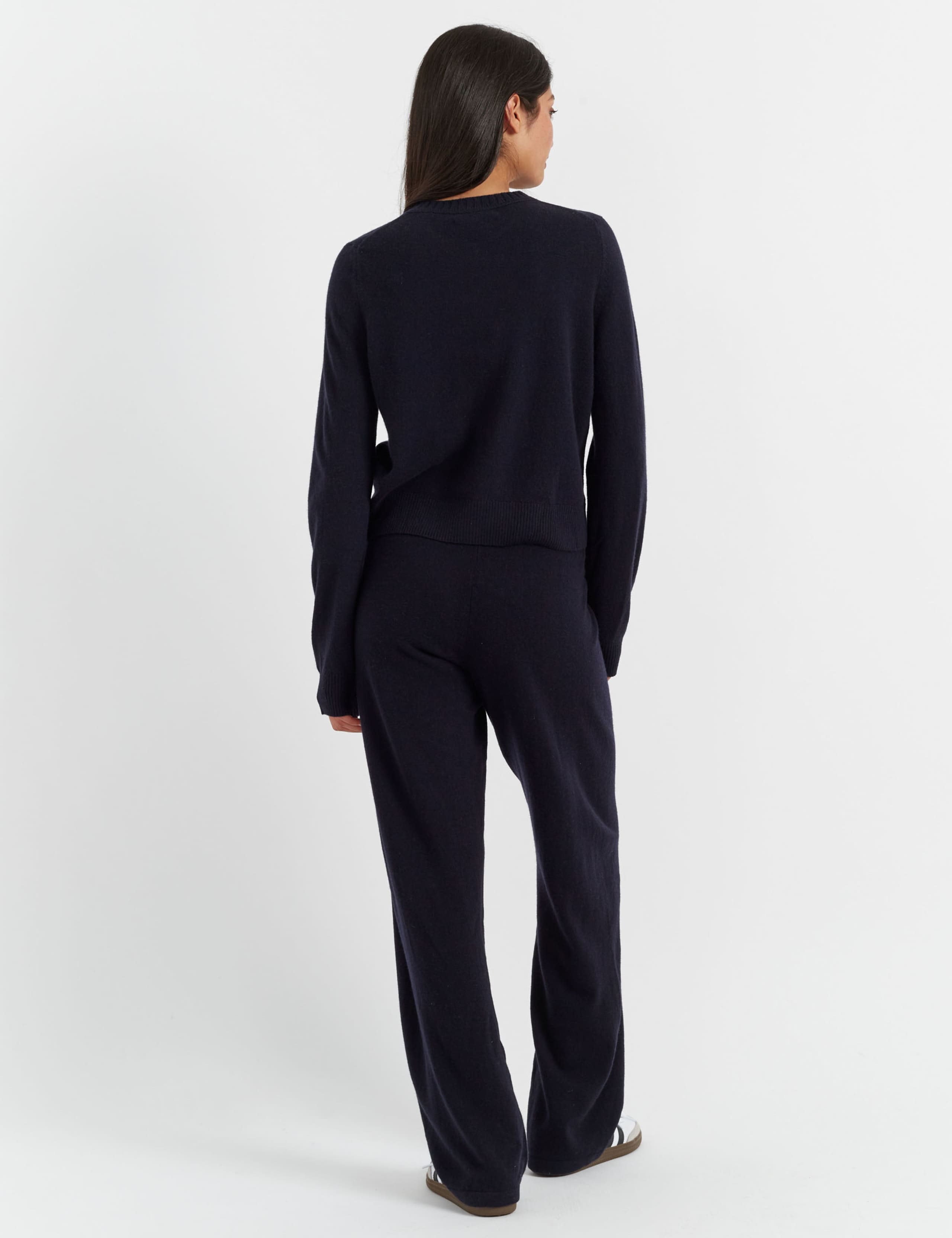 Wool Rich Crew Neck Cardigan with Cashmere 2 of 2