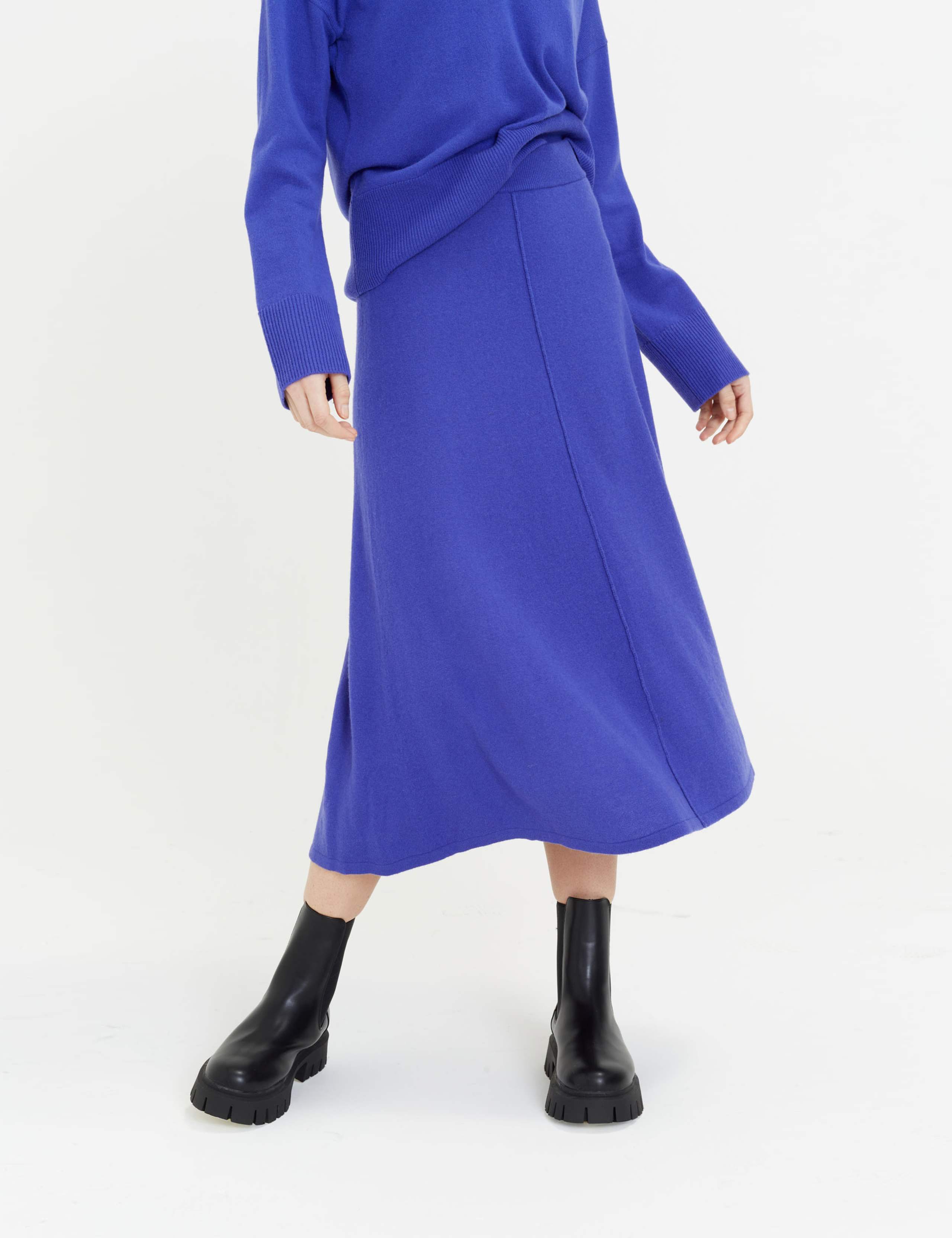 Midi A-Line Skirt with Cashmere 2 of 3