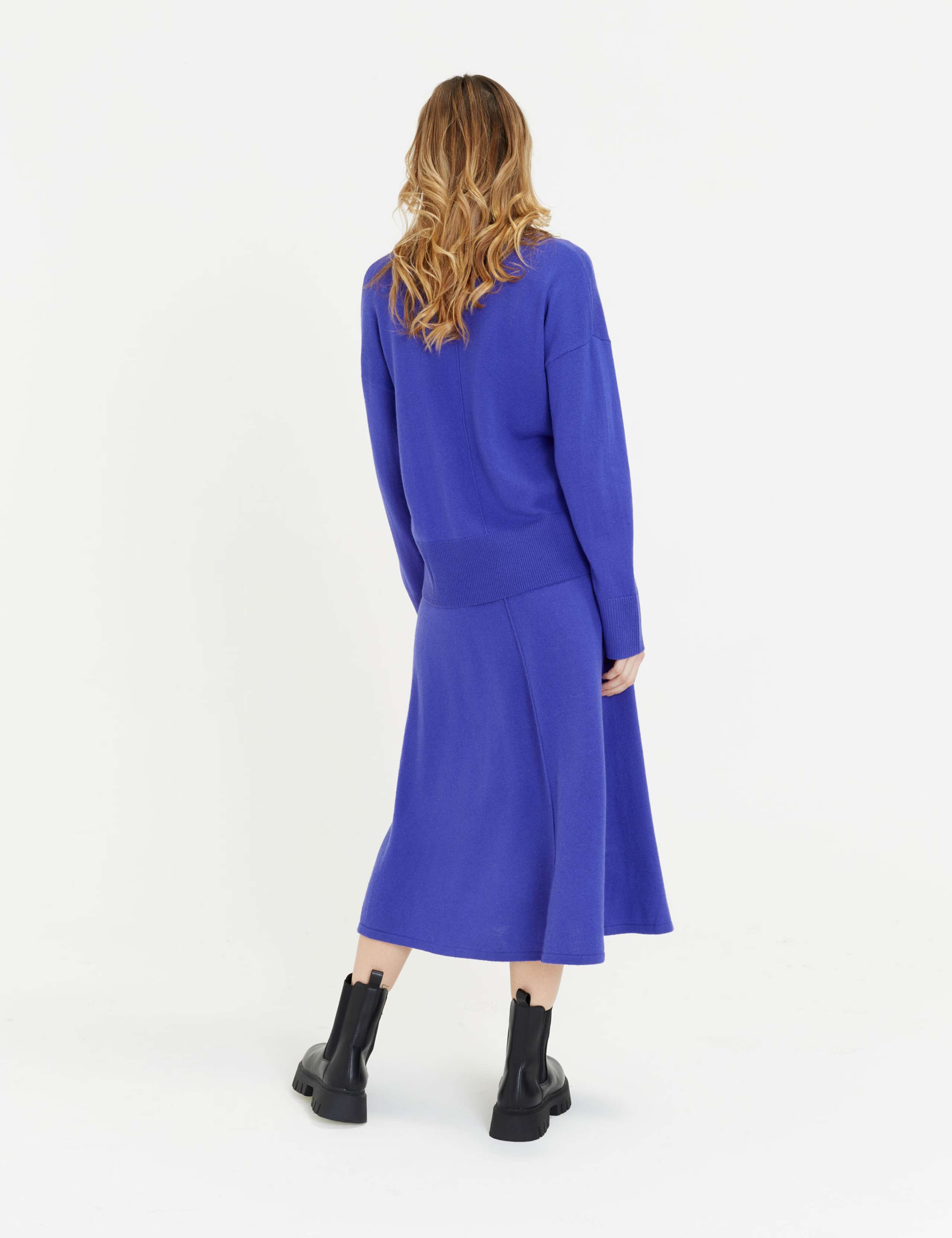 Midi A-Line Skirt with Cashmere 3 of 3