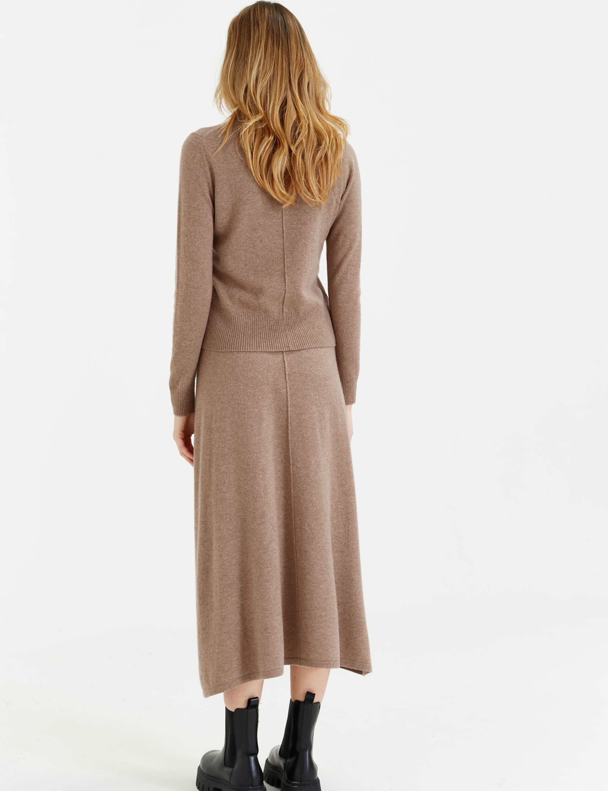 Midi A-Line Skirt with Cashmere 3 of 3
