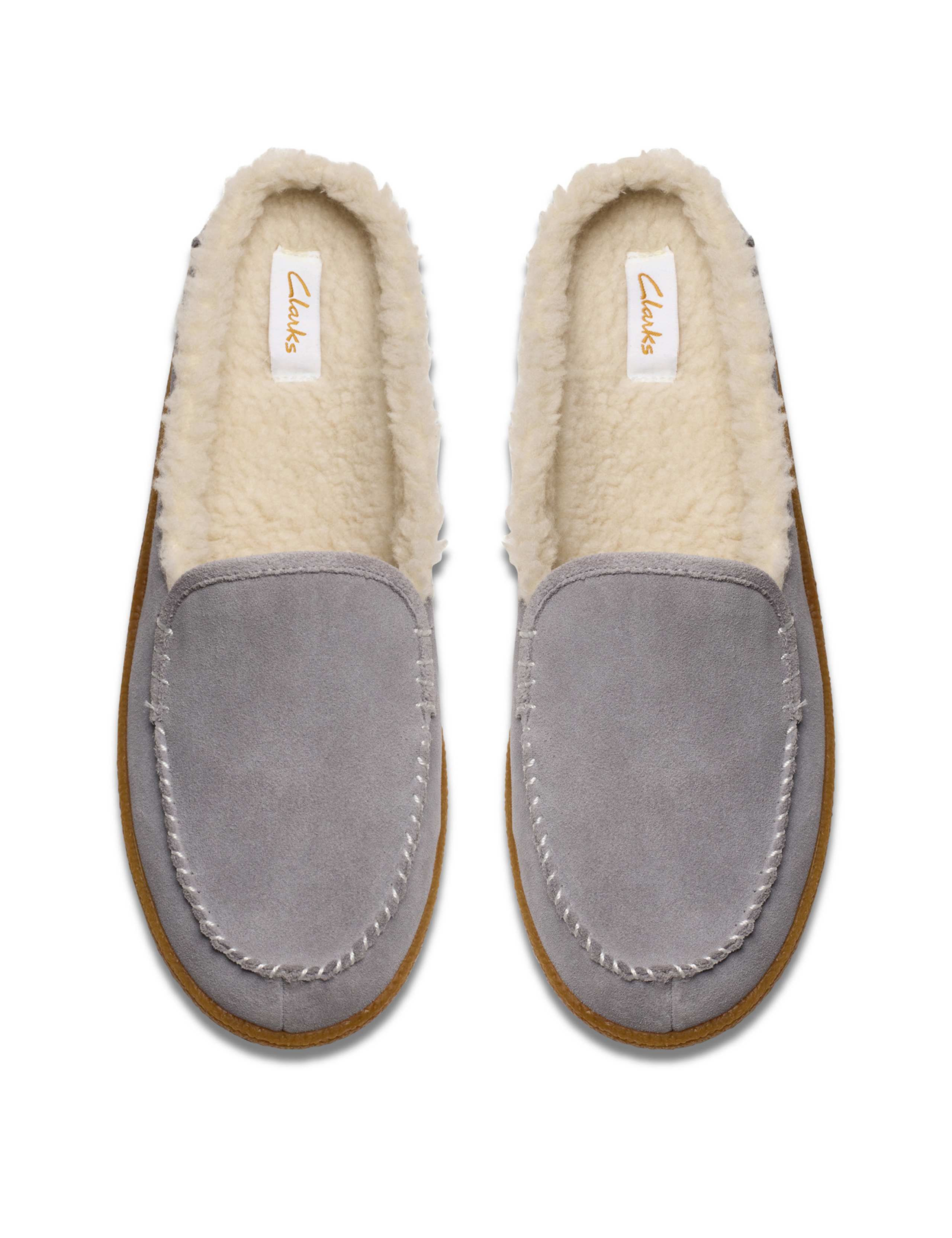 Suede Faux Fur Lined Mule Slippers 6 of 7