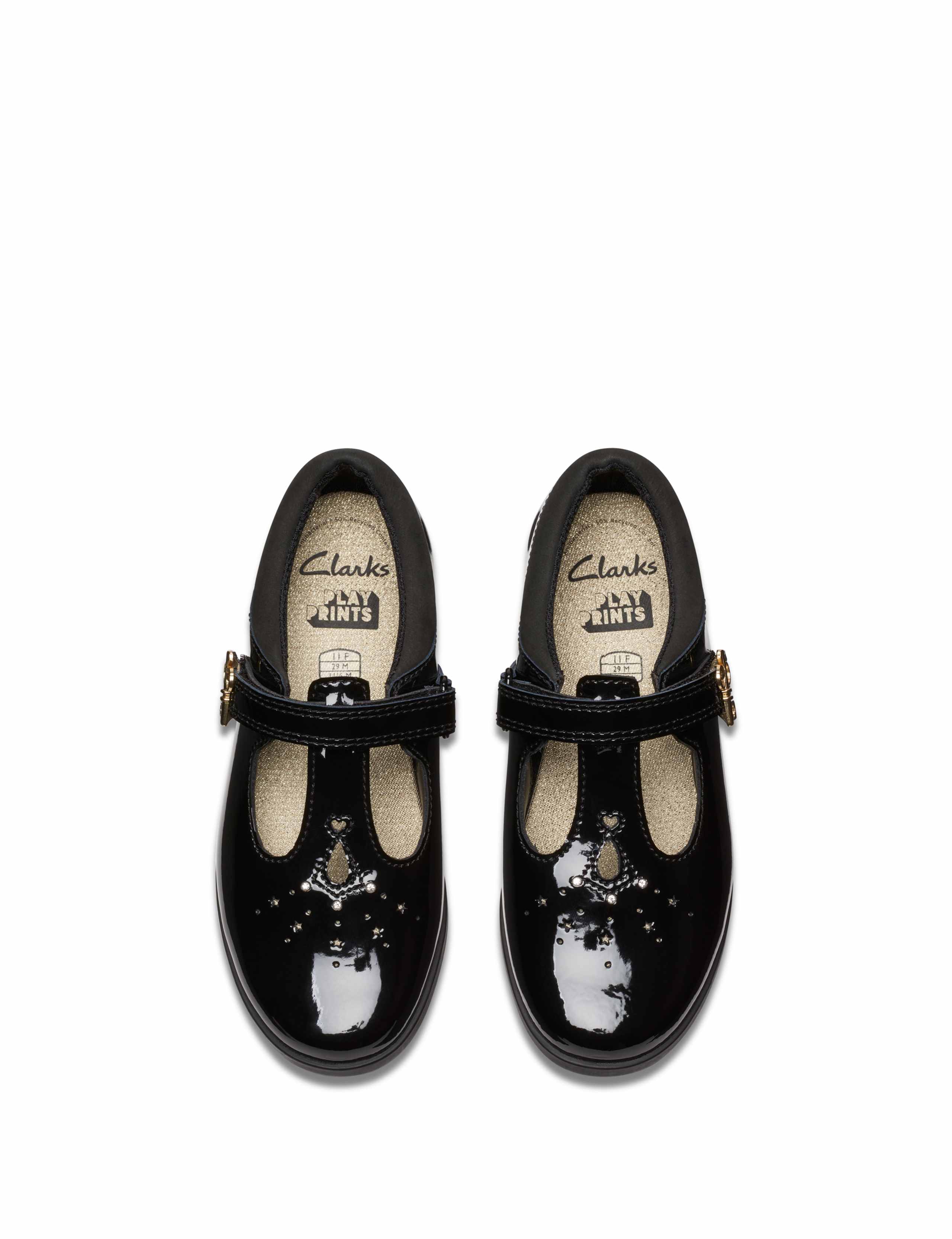 Kids' Patent Leather Riptape School Shoes (7 Small - 2.5 Large) 2 of 8