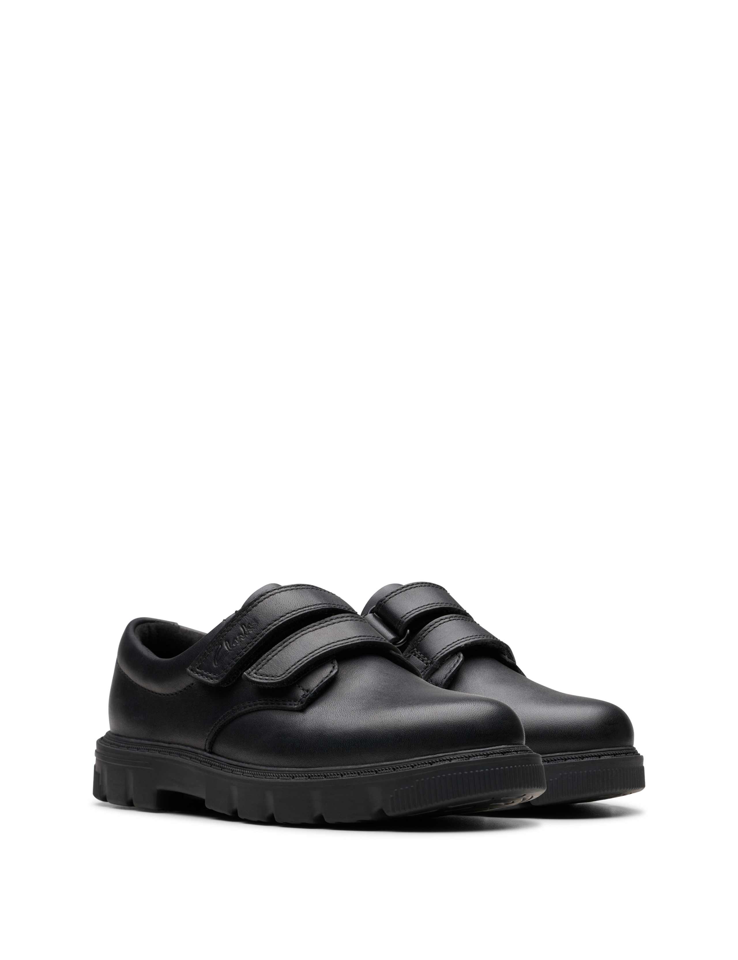 Kids' Leather Riptape School Shoes (10 Small - 2.5 Large) 5 of 7