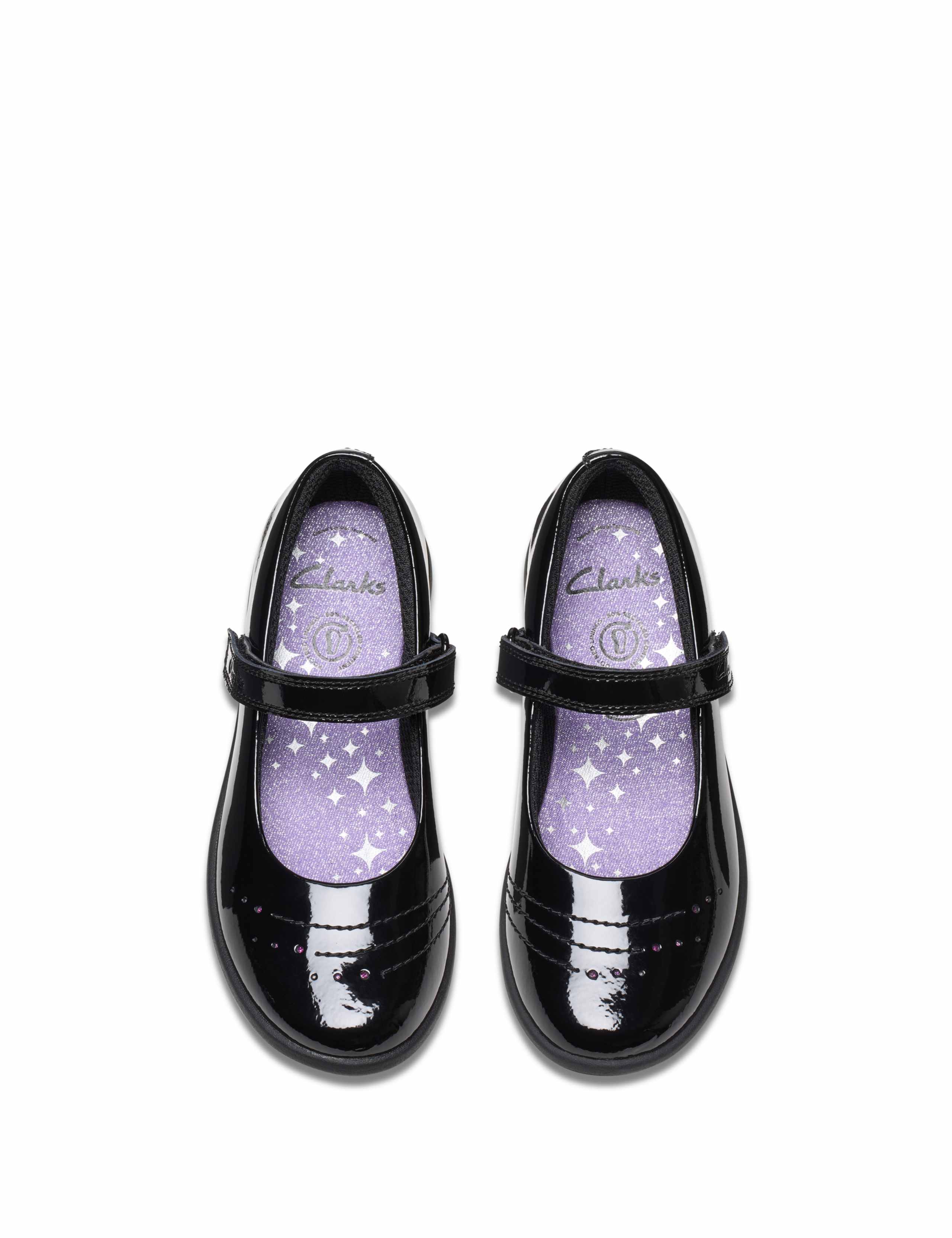 Kids' Patent Leather Riptape Mary Jane Shoes (10 Small - 2.5 Large) 2 of 8