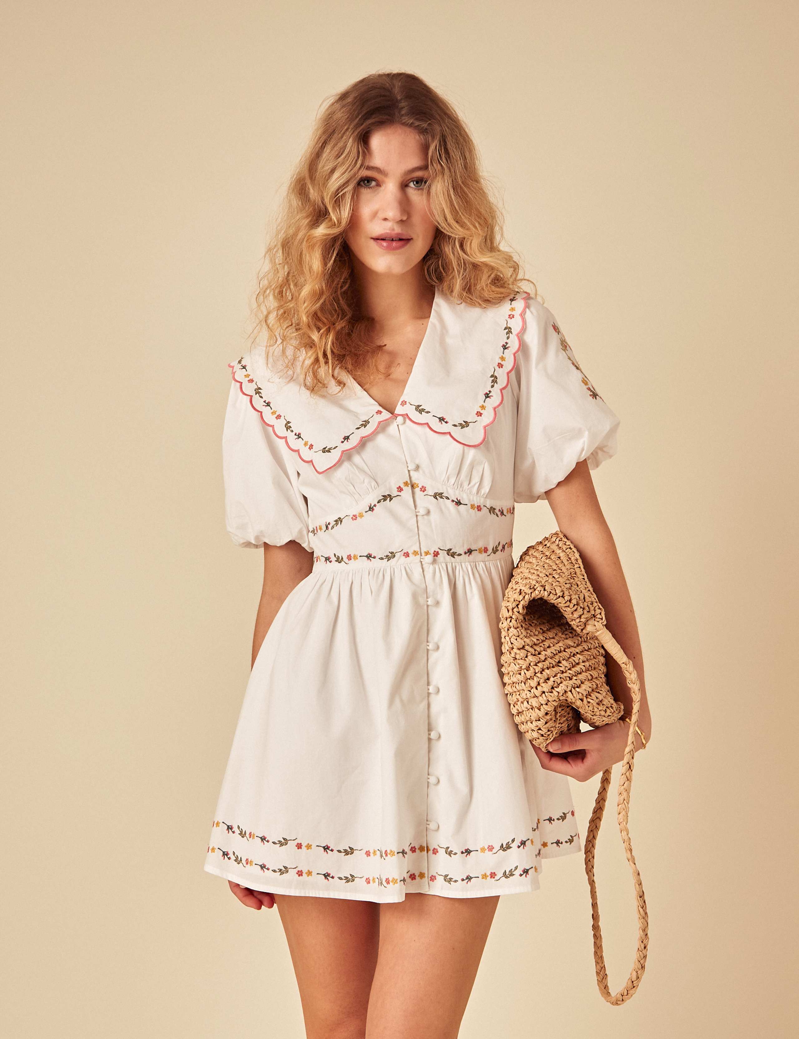 Pure Cotton Collared Mini Shirt Dress 1 of 4