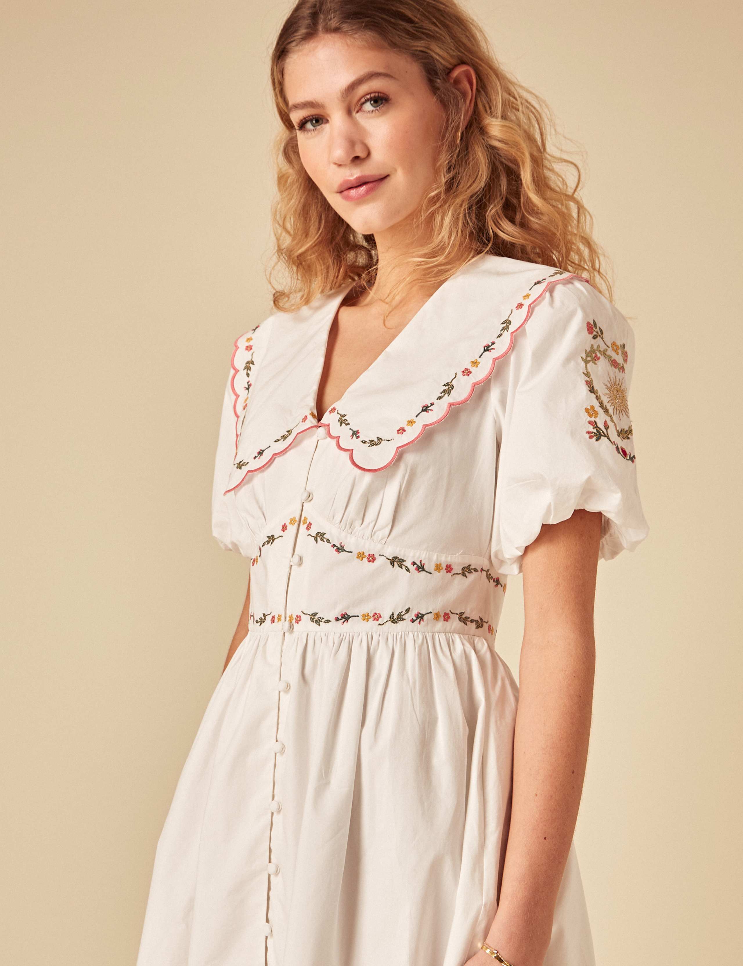 Pure Cotton Collared Mini Shirt Dress 3 of 4