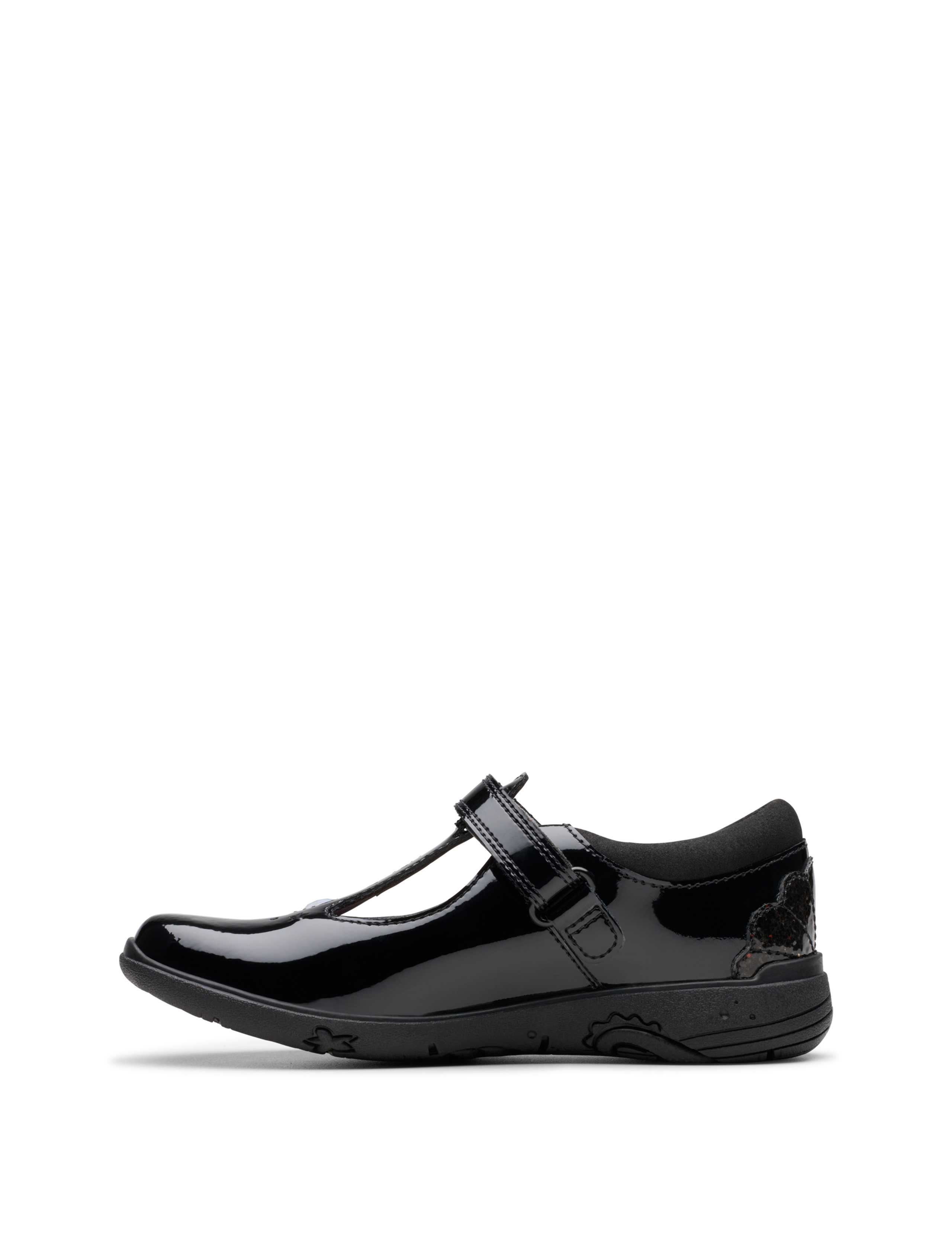 Kids' Leather Riptape T Bar Shoes (7 Small - 2½ Large) 3 of 8