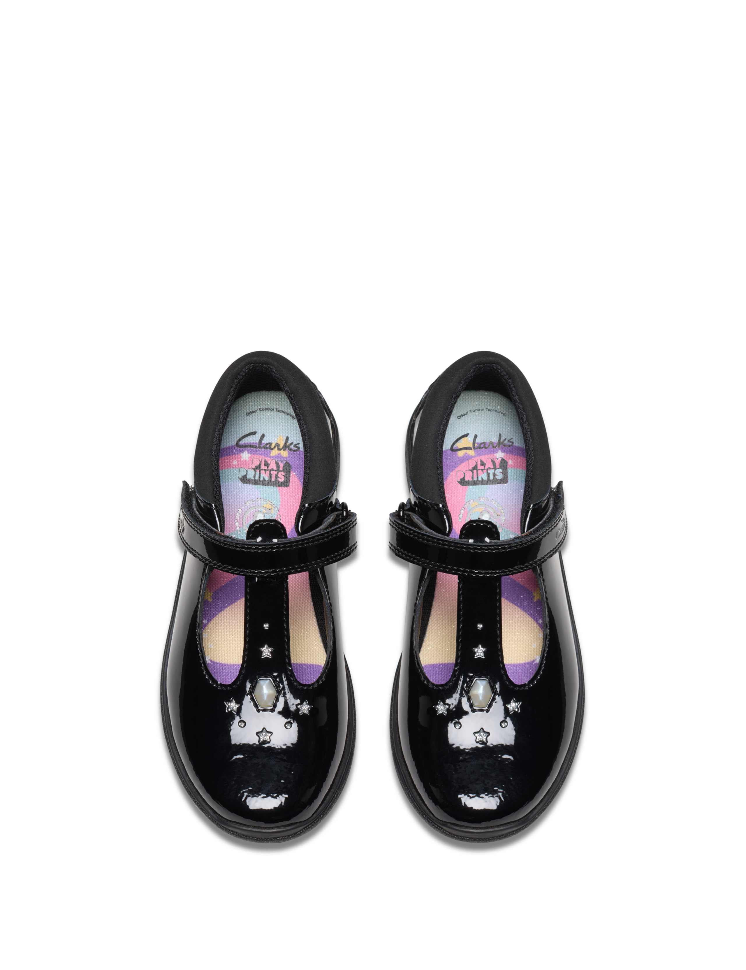 Kids' Leather Riptape T Bar Shoes (7 Small - 2½ Large) 2 of 8