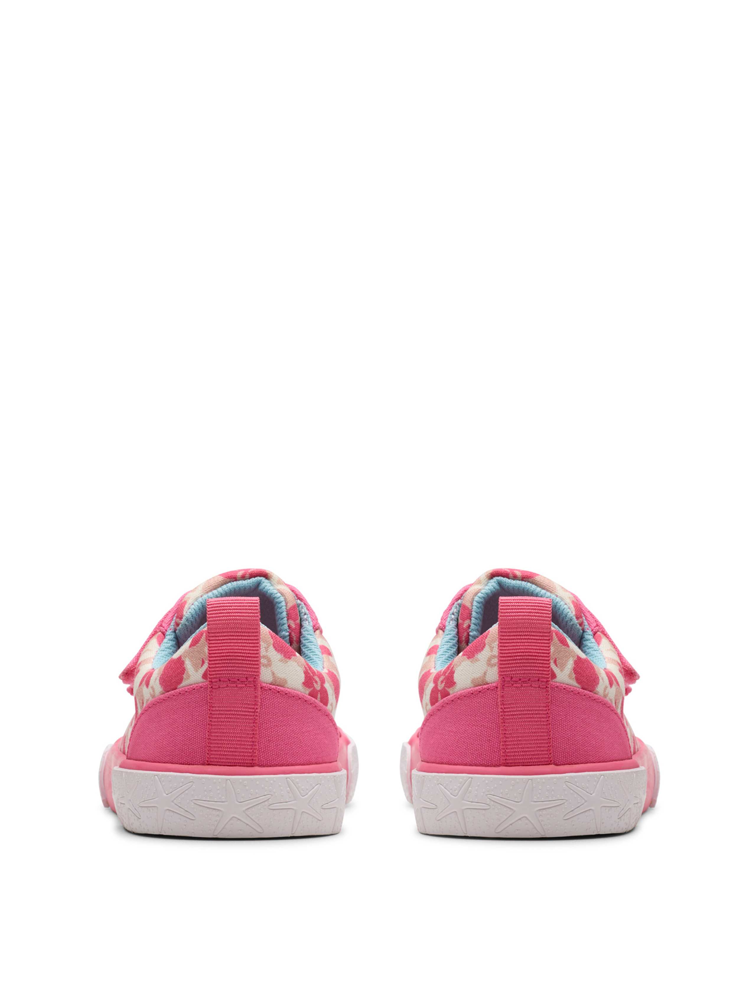 Kids' Foxingshell Floral Riptape Plimsolls (8 Small - 12.5 Small) 7 of 7