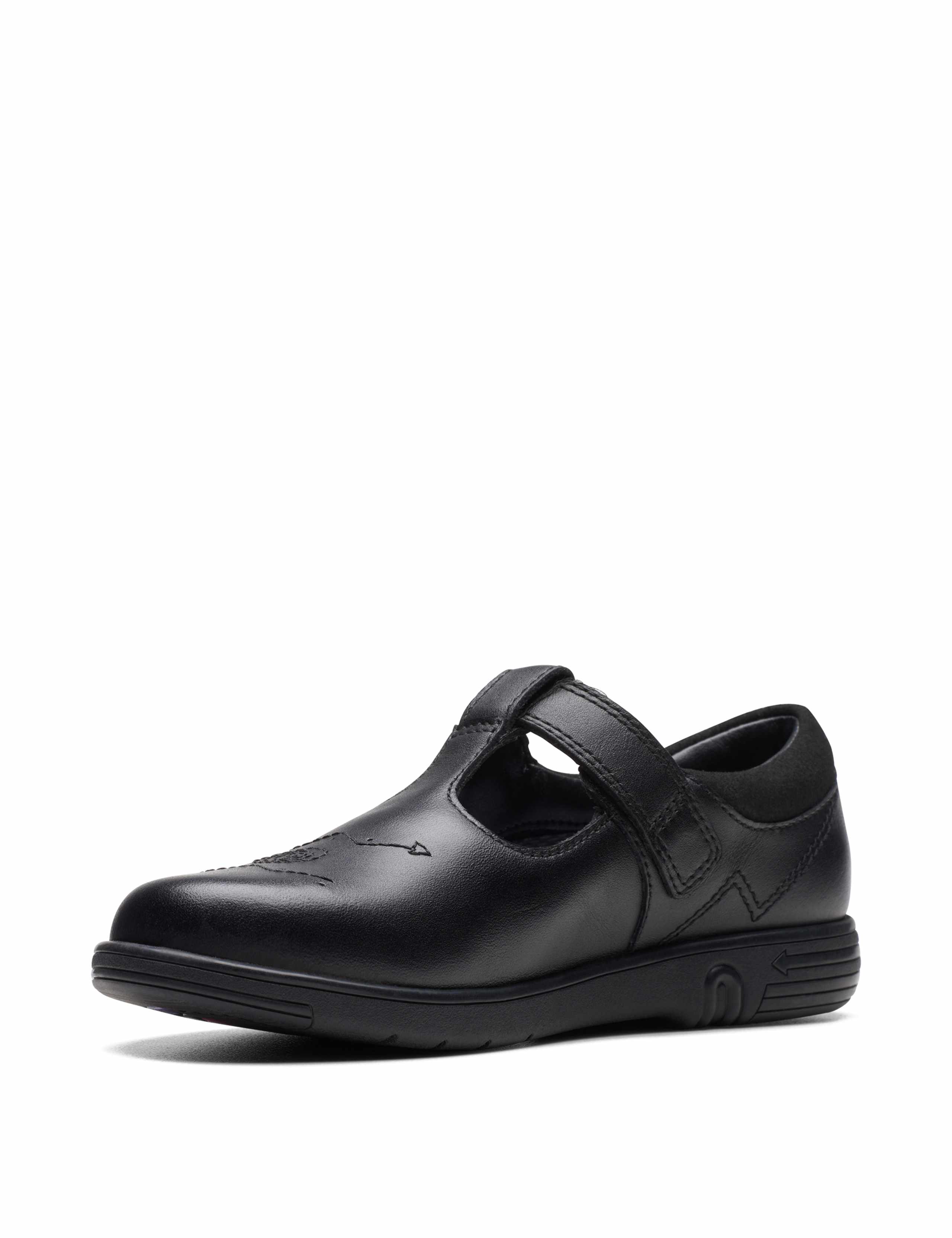 Kids' Leather Riptape T-Bar Shoes (8 Small - 4 Large) 3 of 7