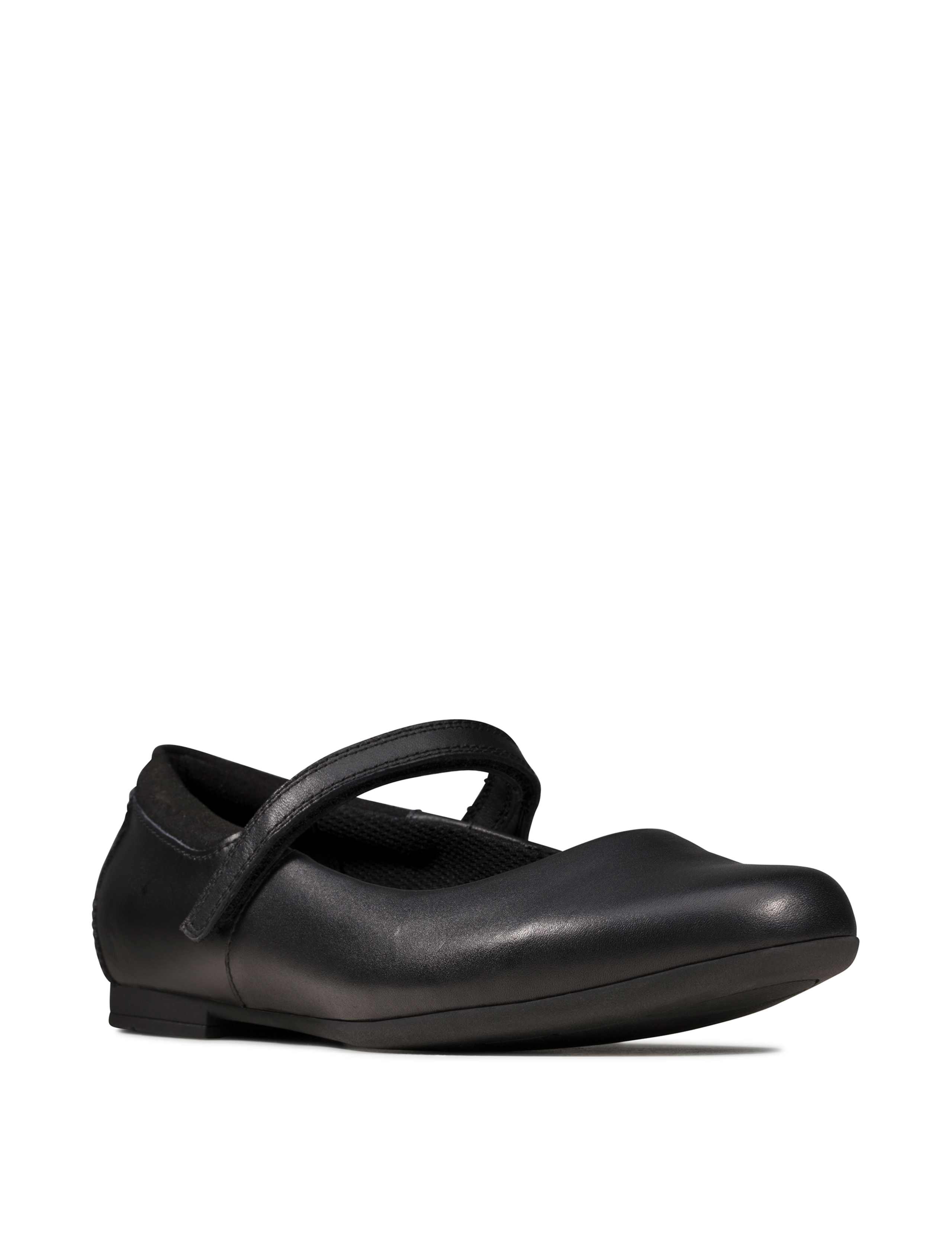 Kids' Leather Riptape Mary Jane School Shoes (3 Small - 5½ Small) 2 of 7