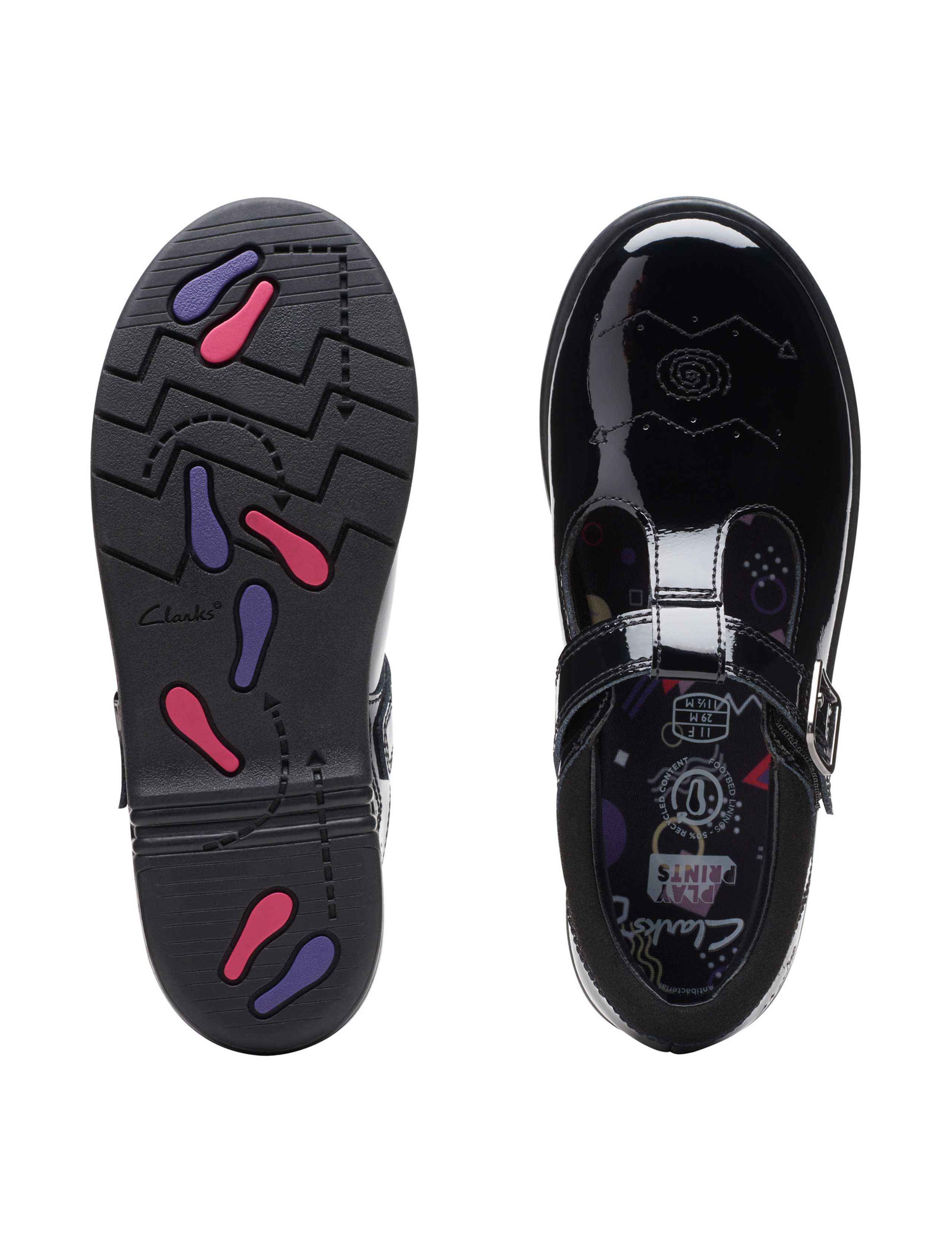 Kids' Patent Leather Riptape T-Bar Shoes (8 Small - 4 Large) 5 of 7