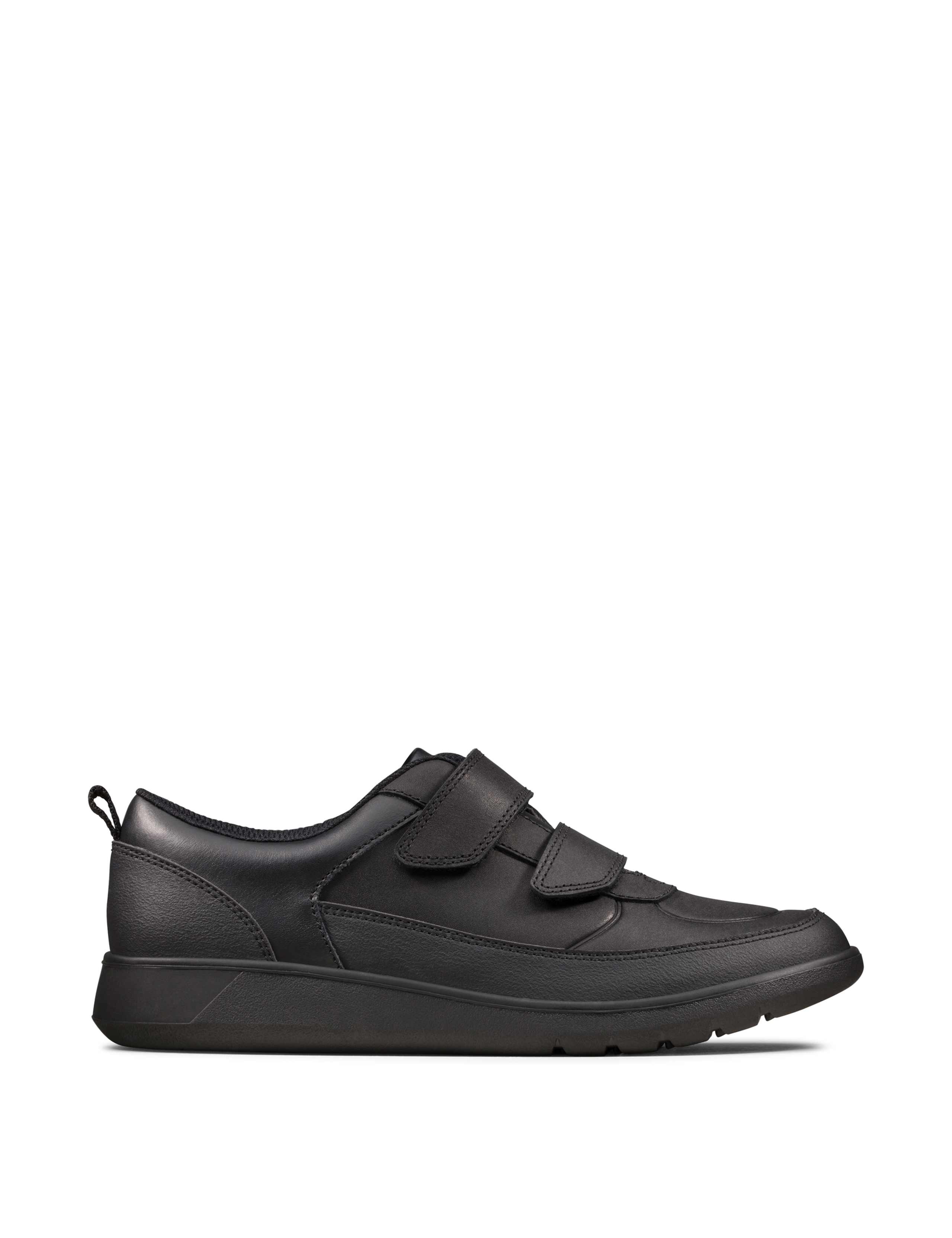 Kids' Leather Riptape School Shoes (3 Small - 9 Small) 1 of 7