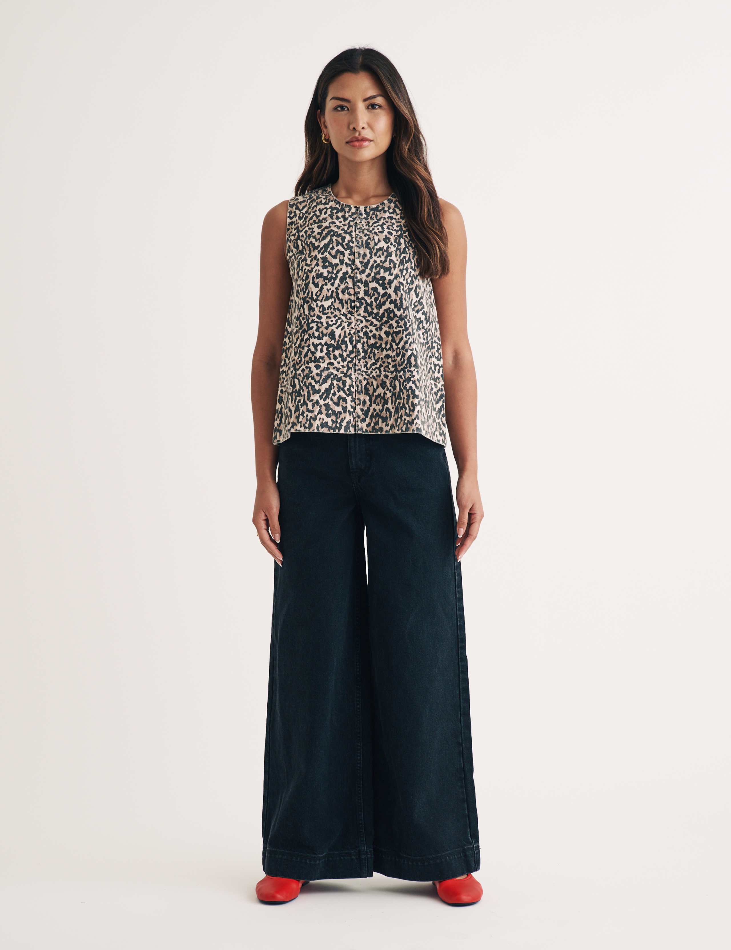 Denim Animal Print Top 3 of 5