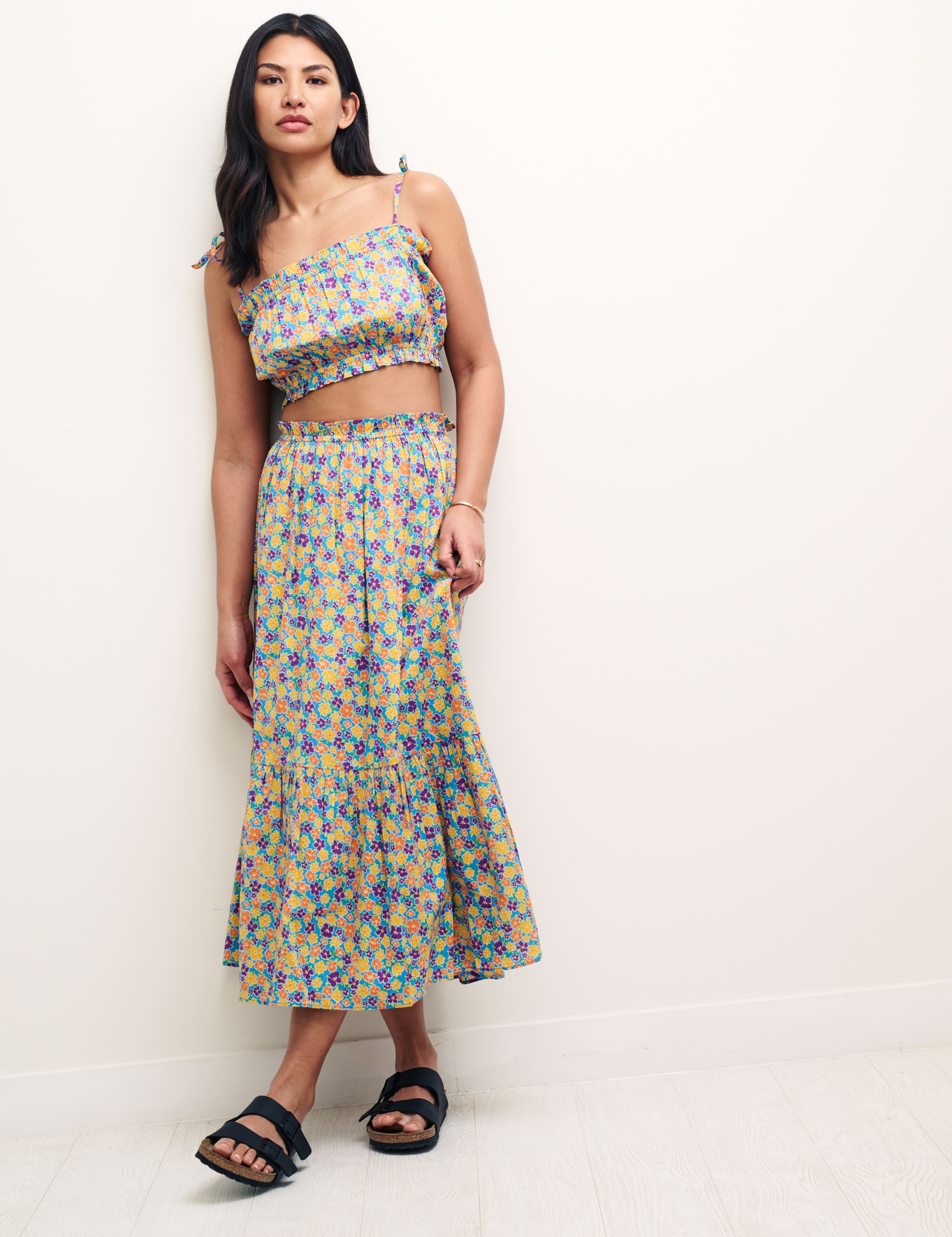 Organic Cotton Floral Crop Top 4 of 4