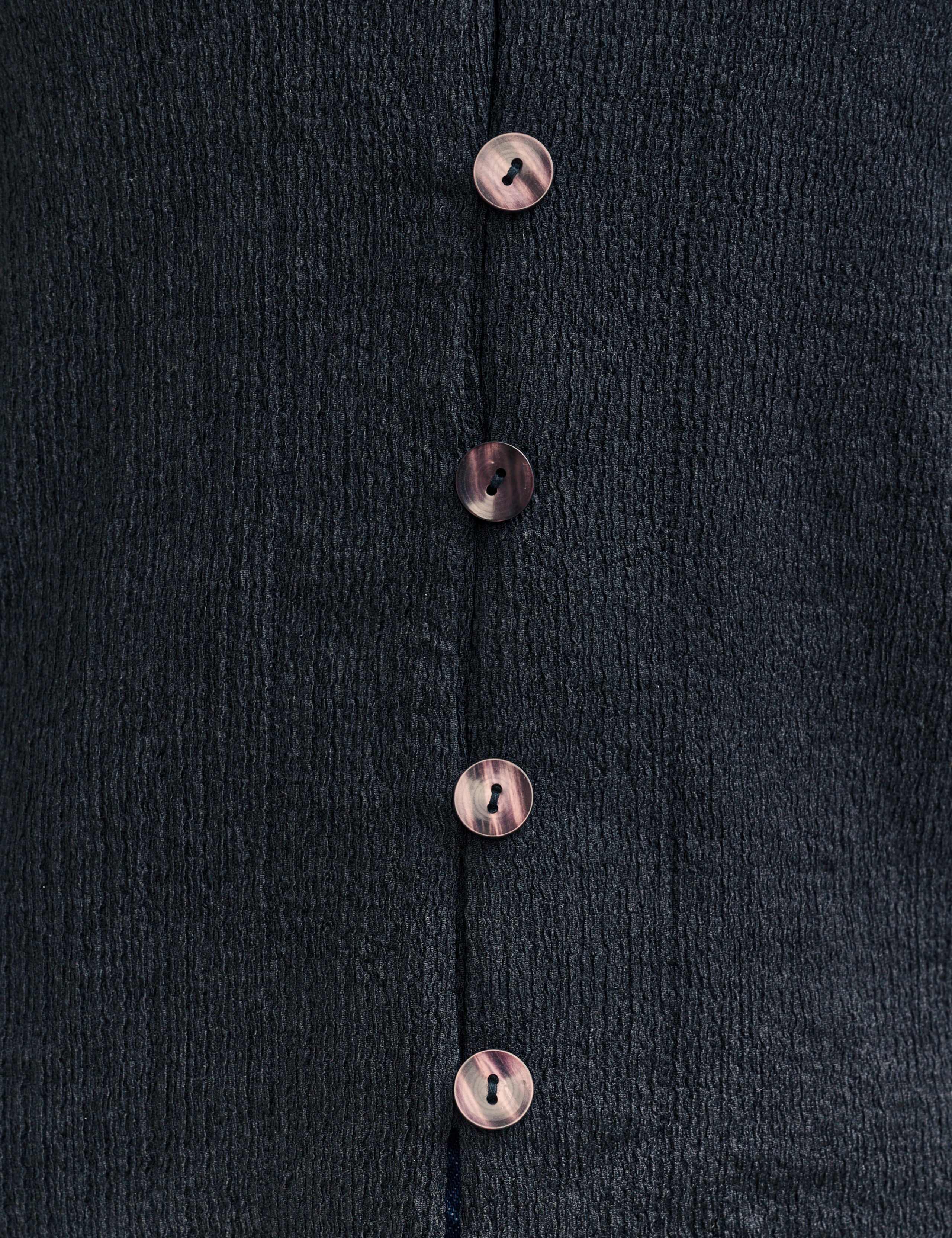 Textured V-Neck Button Through Top 4 of 4
